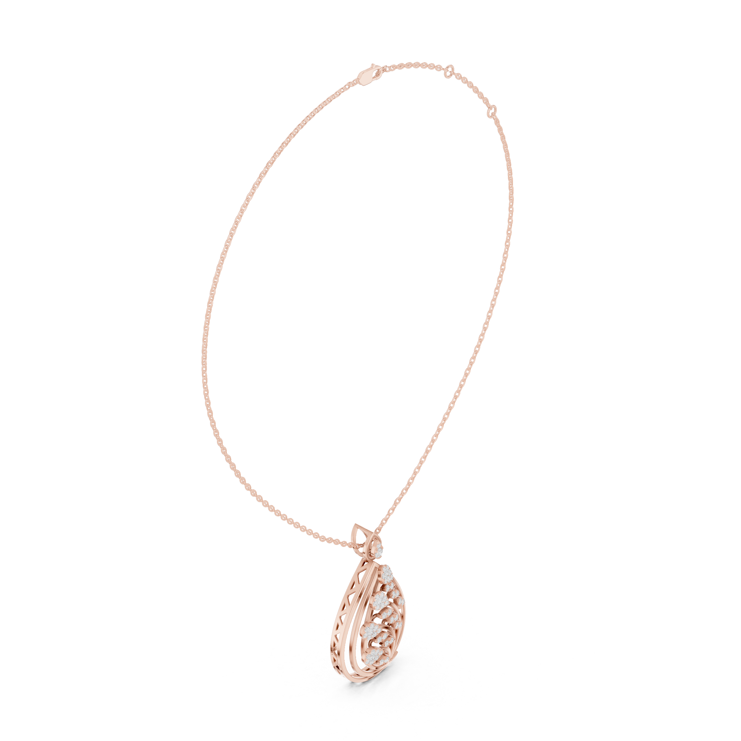 Aquafolia Diamond Pendant