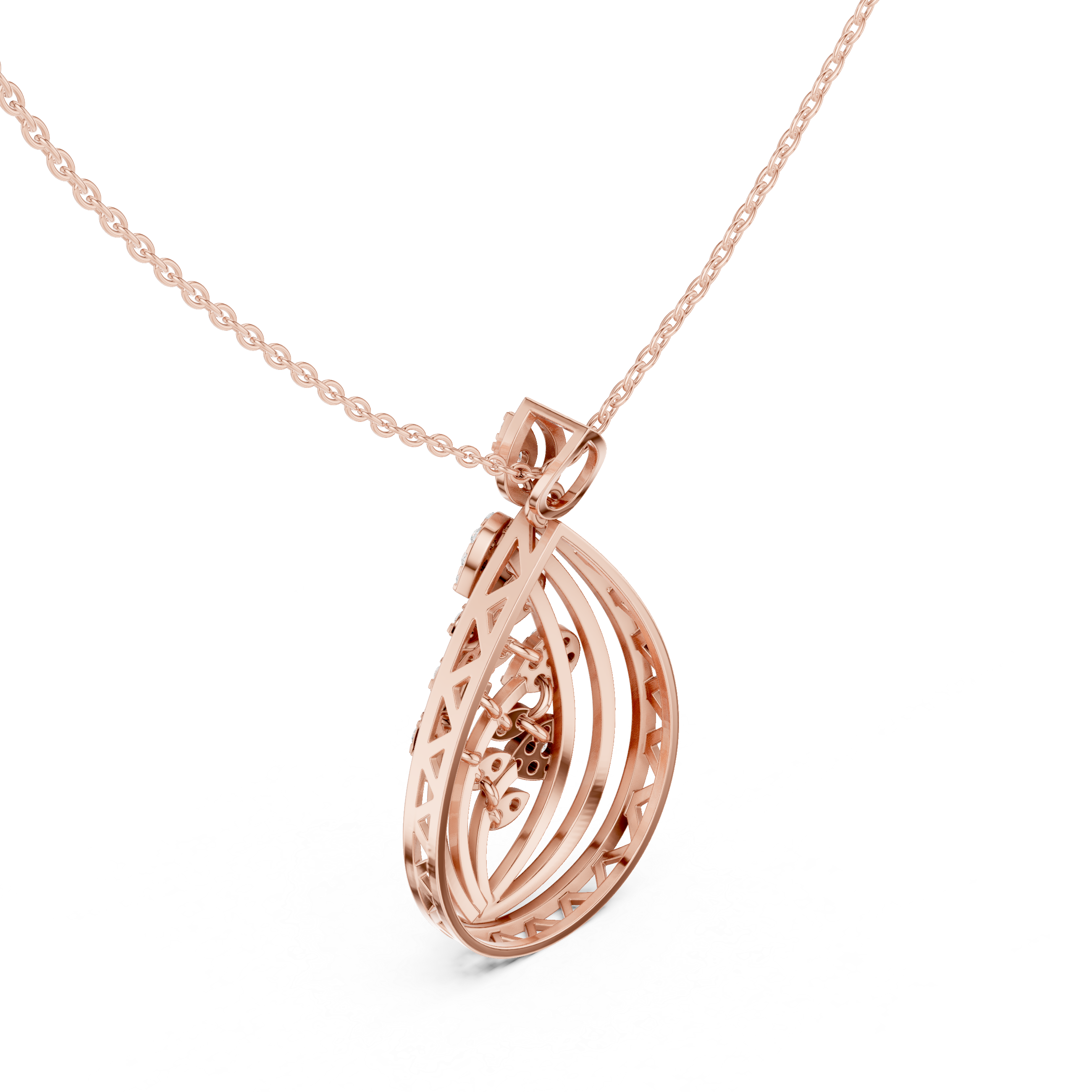 Aquafolia Diamond Pendant