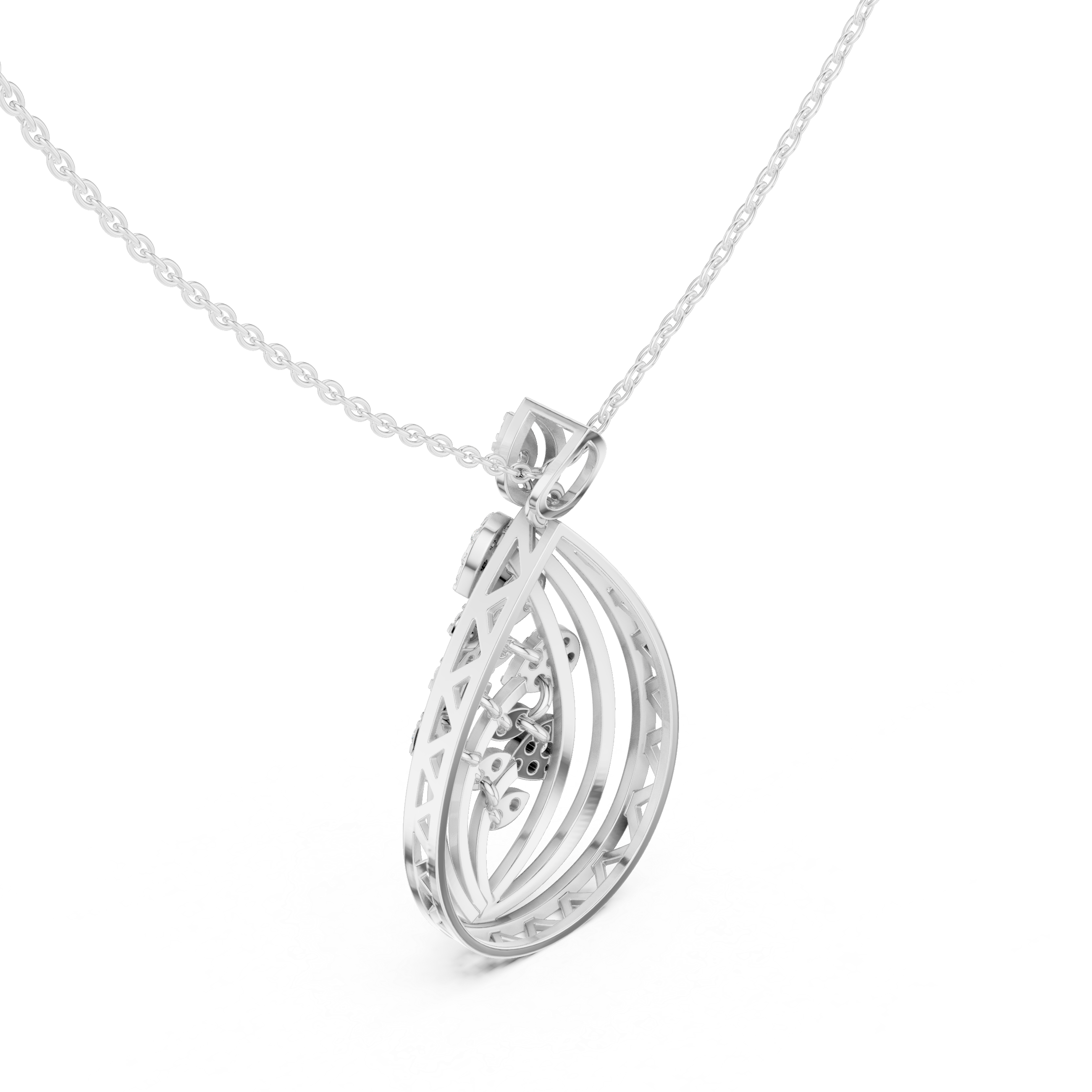 Aquafolia Diamond Pendant