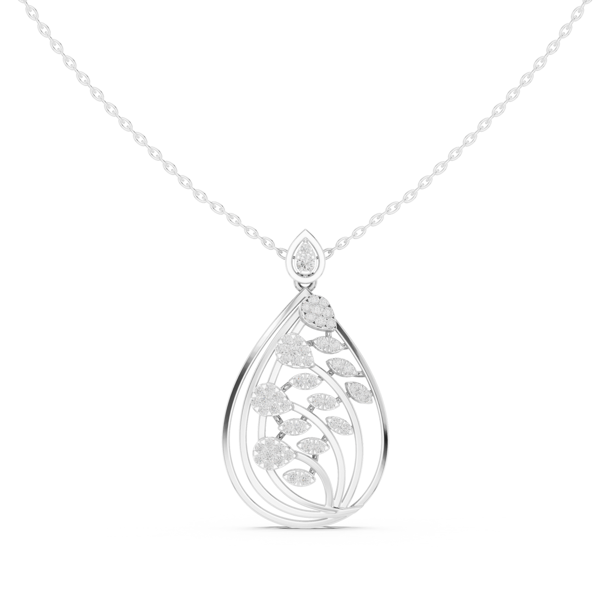 Aquafolia Diamond Pendant
