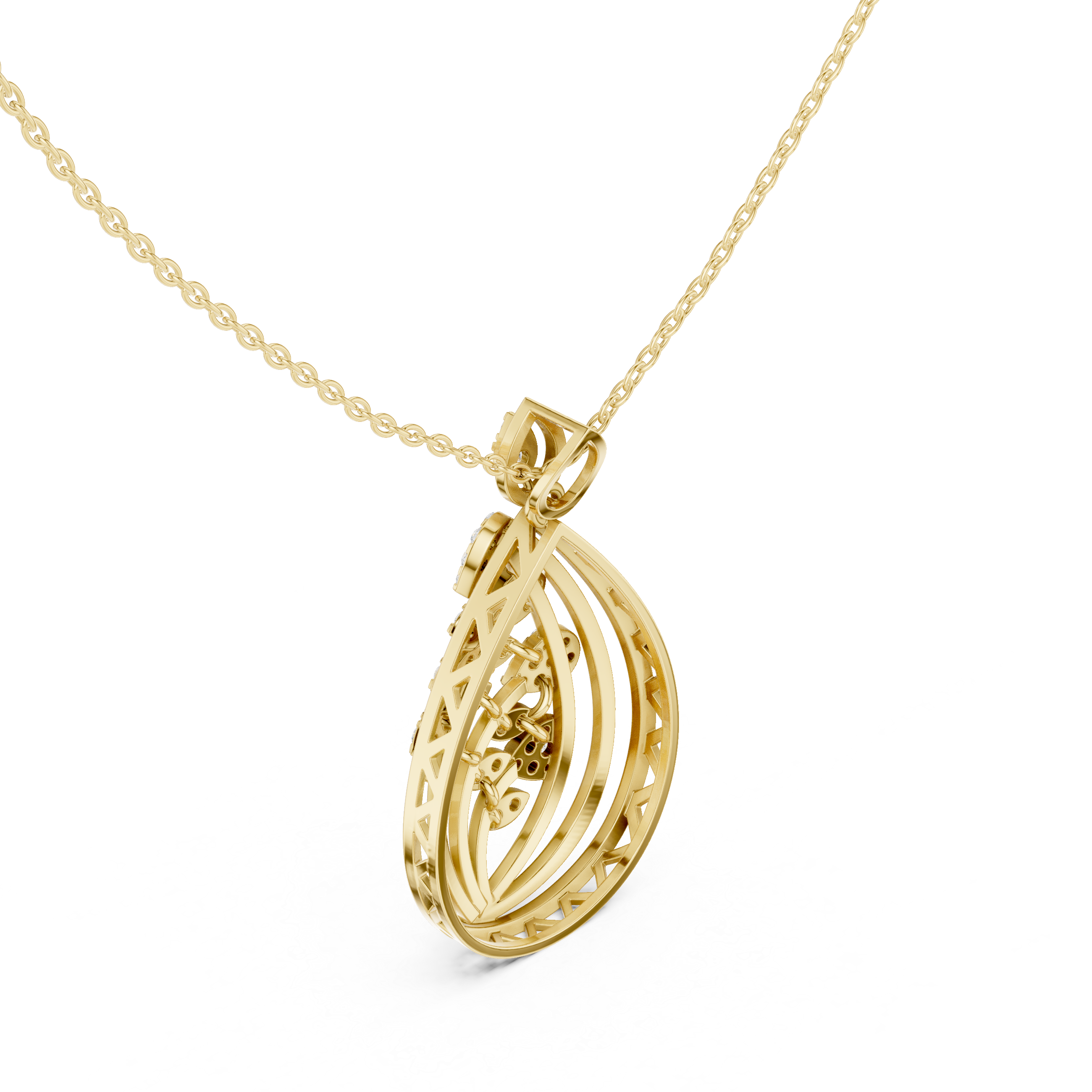 Aquafolia Diamond Pendant