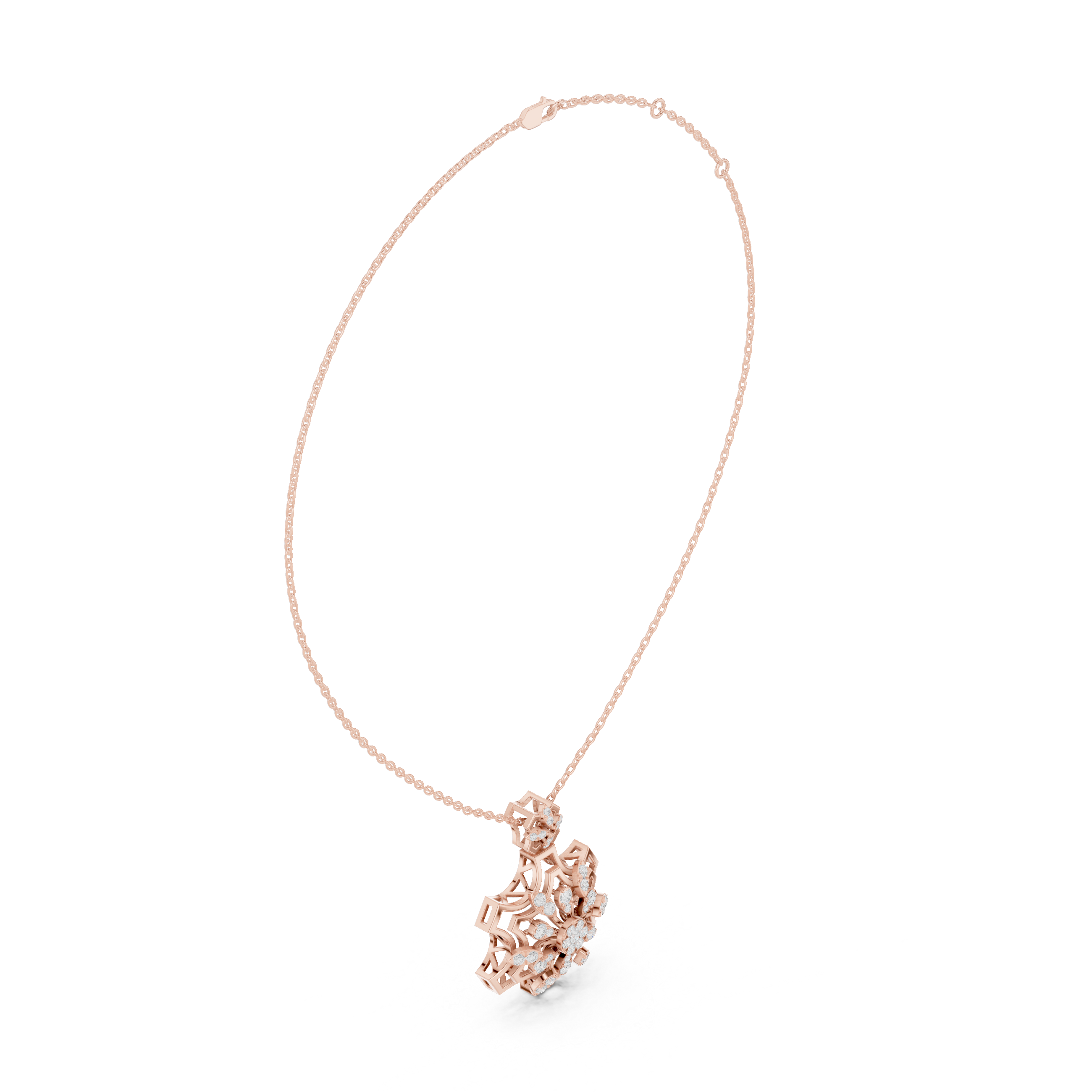 Hexaflora Diamond Pendant