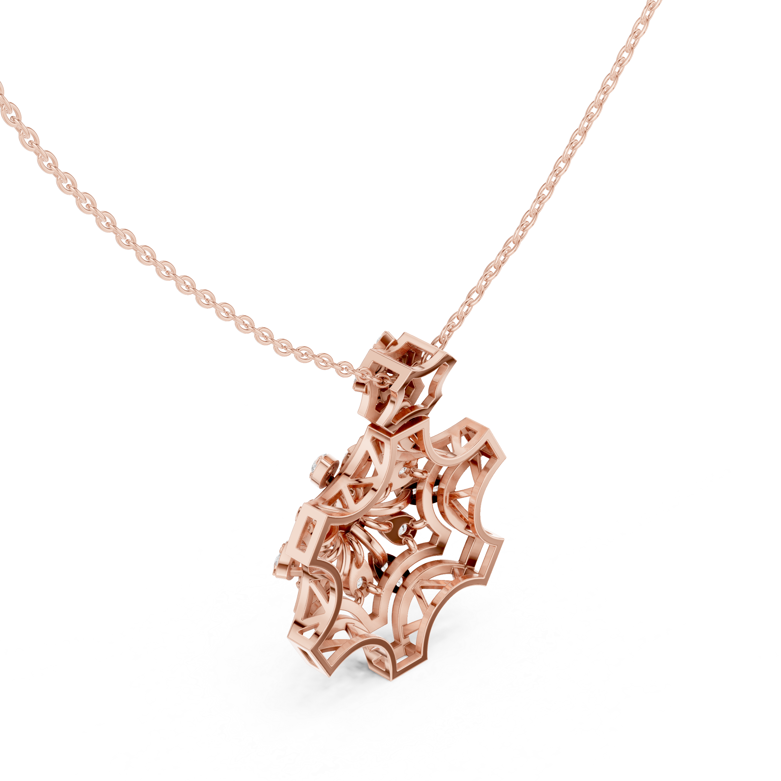Hexaflora Diamond Pendant