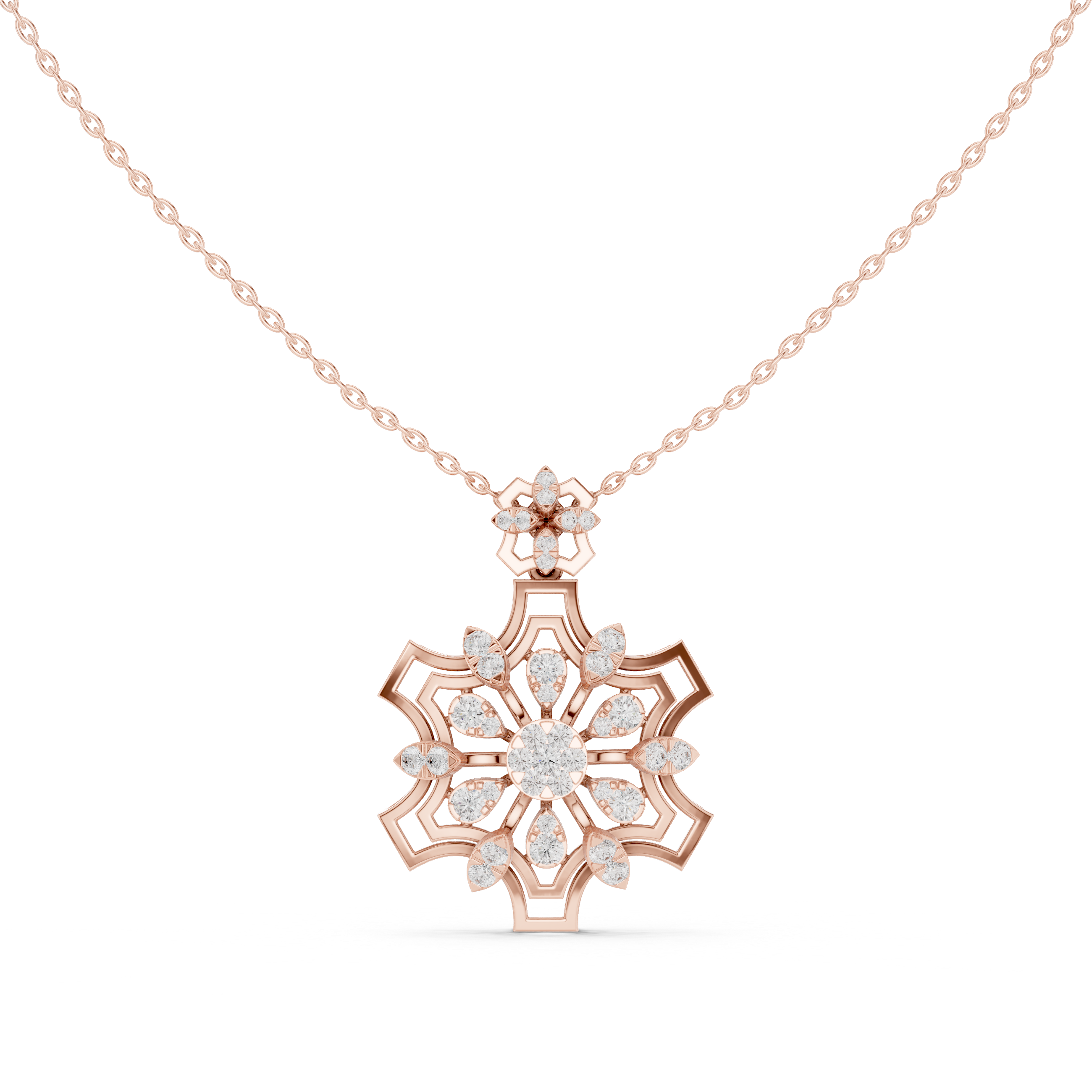 Hexaflora Diamond Pendant