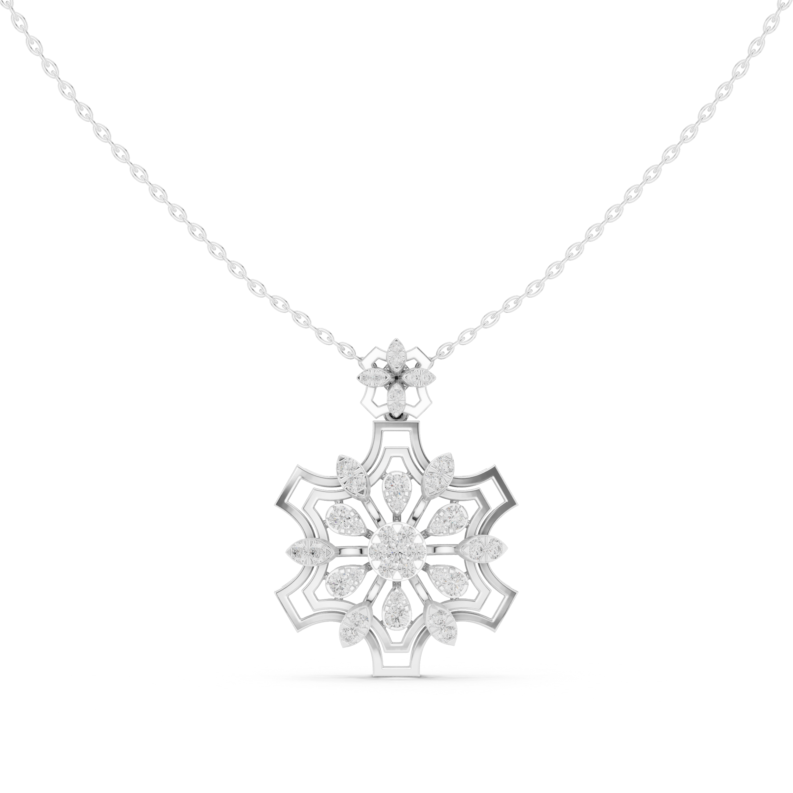 Hexaflora Diamond Pendant