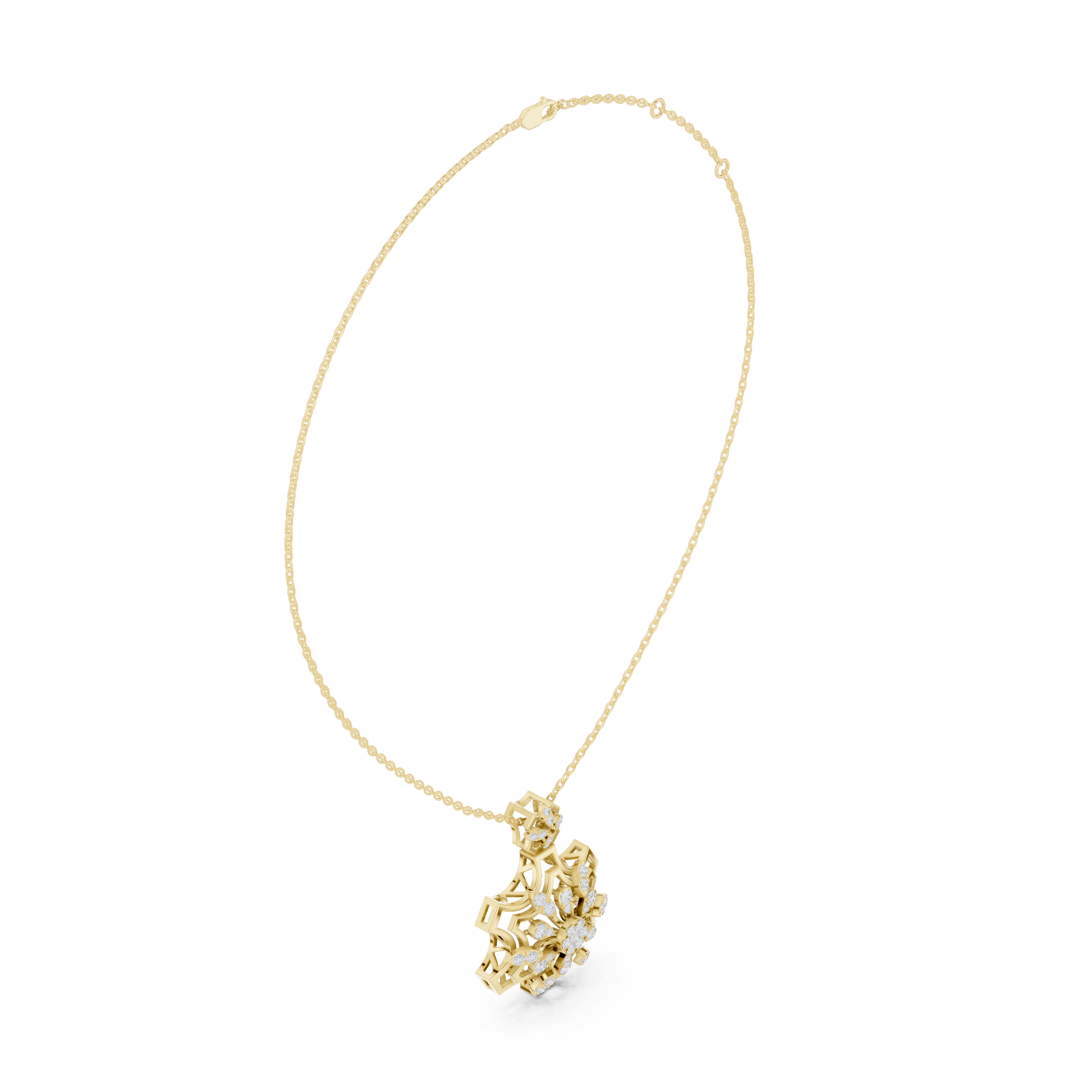 Hexaflora Diamond Pendant