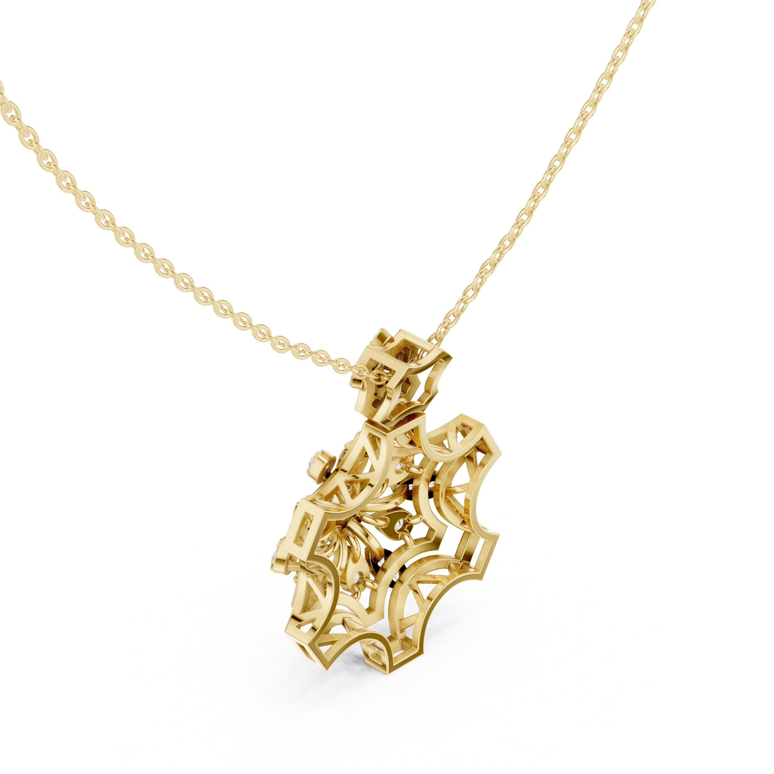 Hexaflora Diamond Pendant