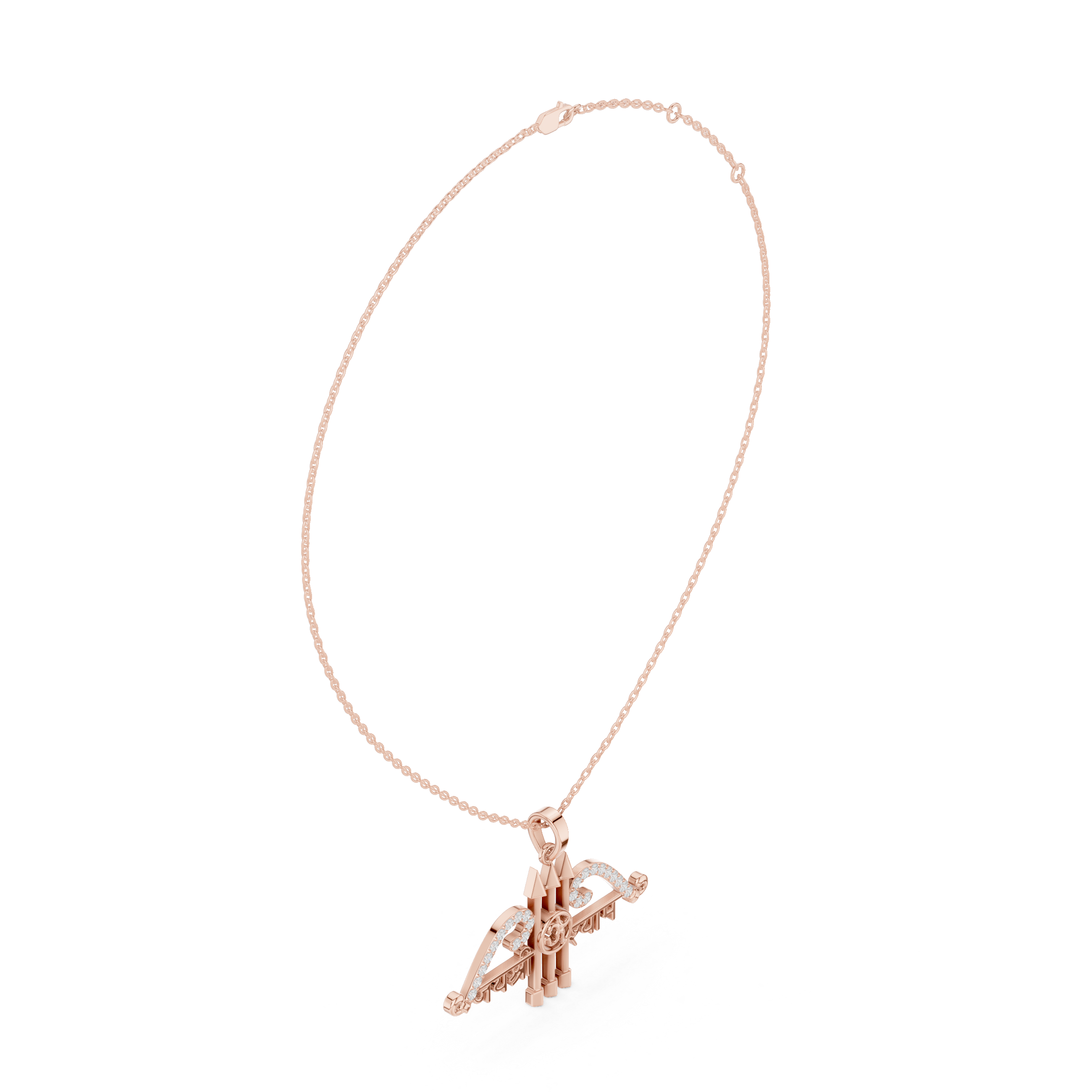 Trishakti Om Diamond Pendant