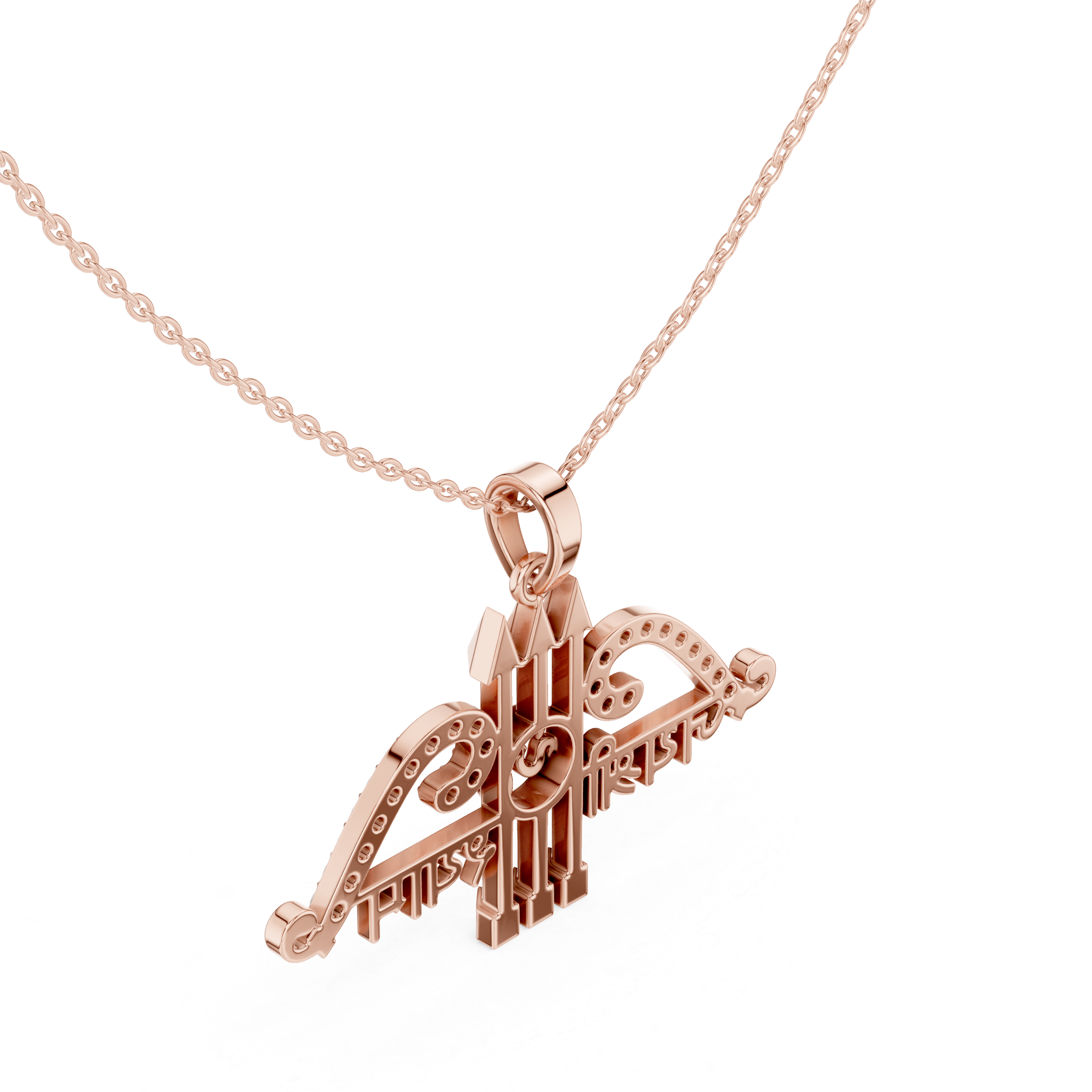Trishakti Om Diamond Pendant