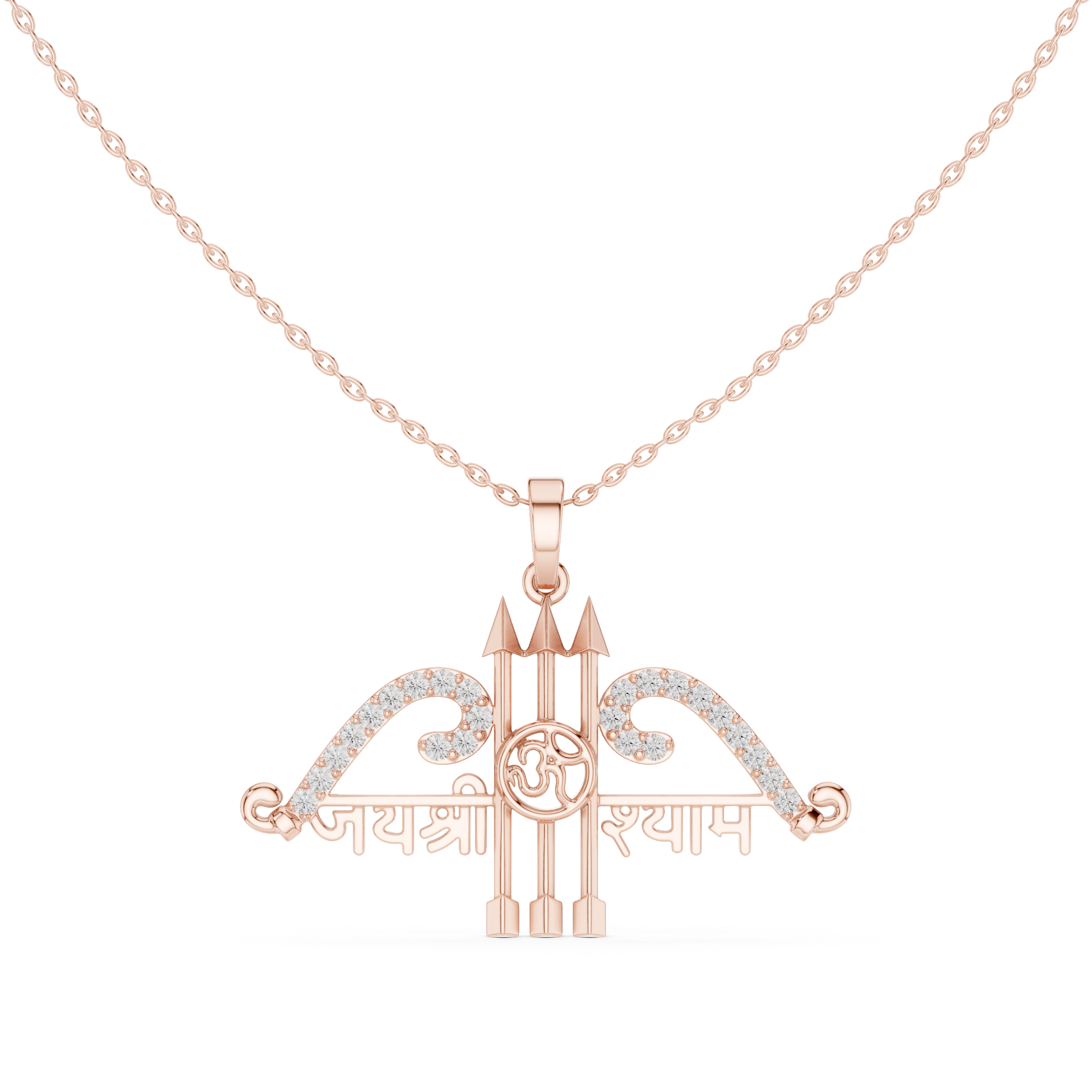 Trishakti Om Diamond Pendant
