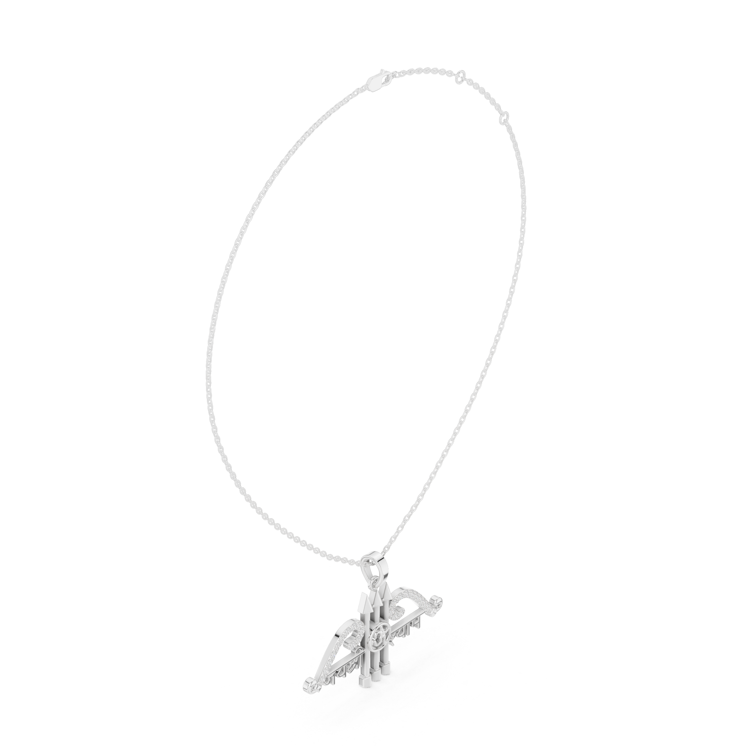 Trishakti Om Diamond Pendant