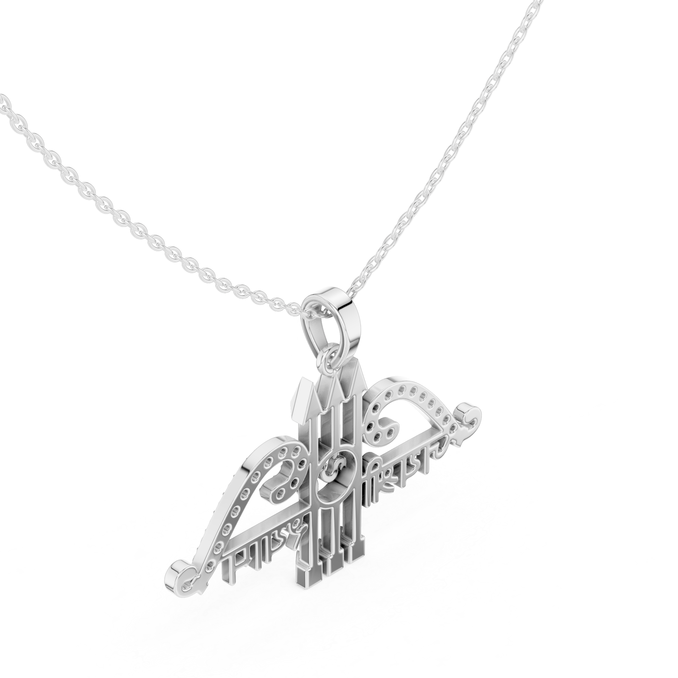 Trishakti Om Diamond Pendant