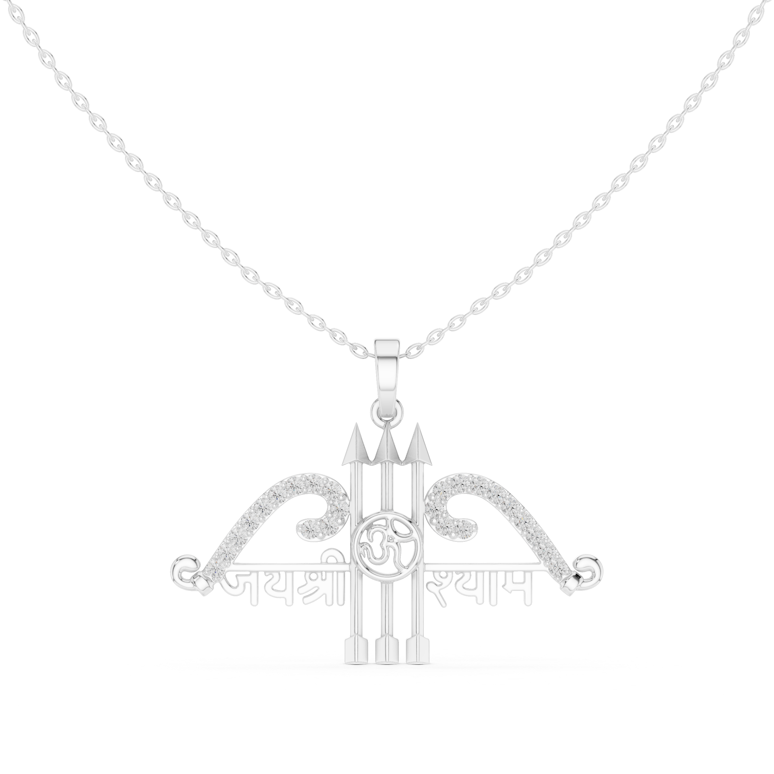 Trishakti Om Diamond Pendant