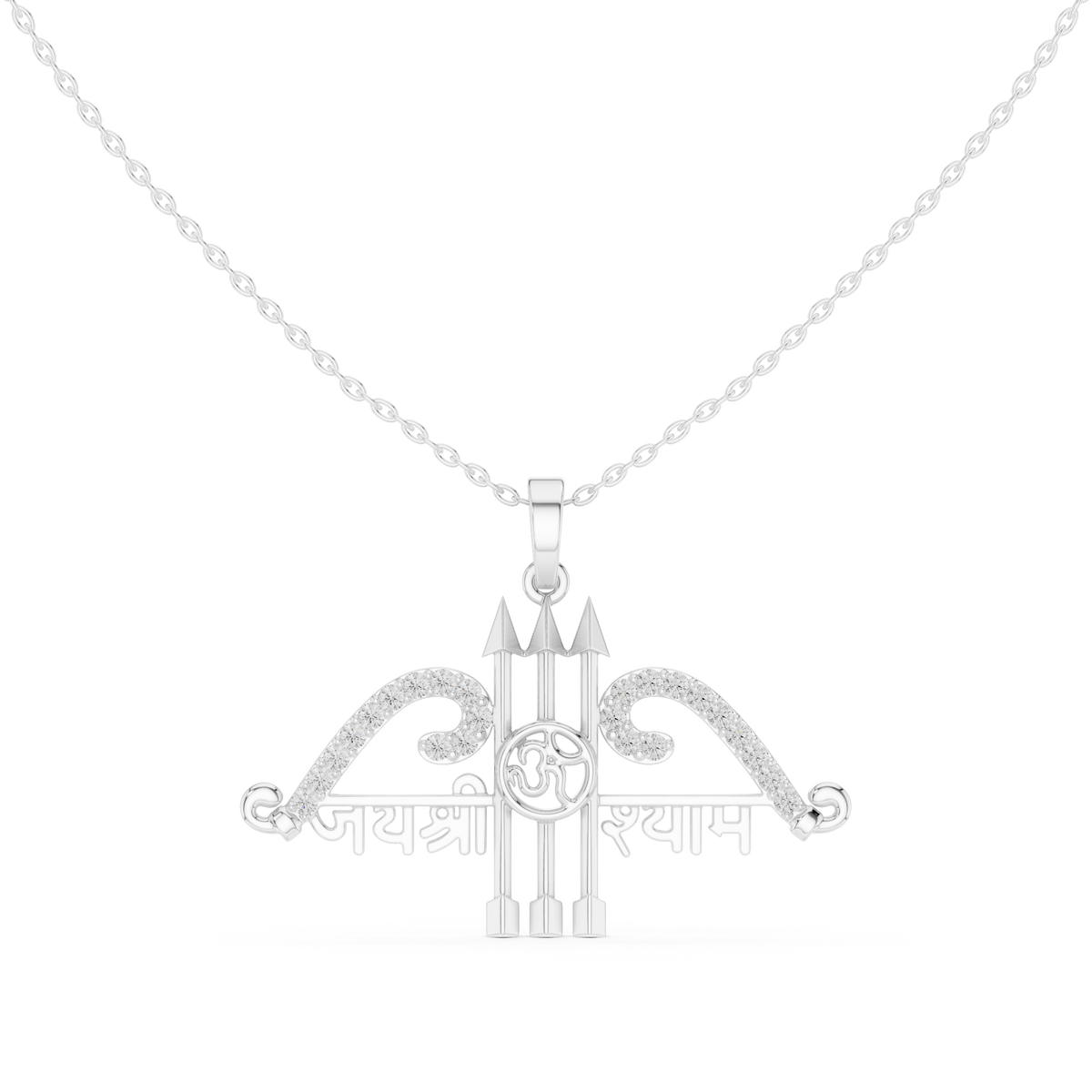 Trishakti Om Diamond Pendant
