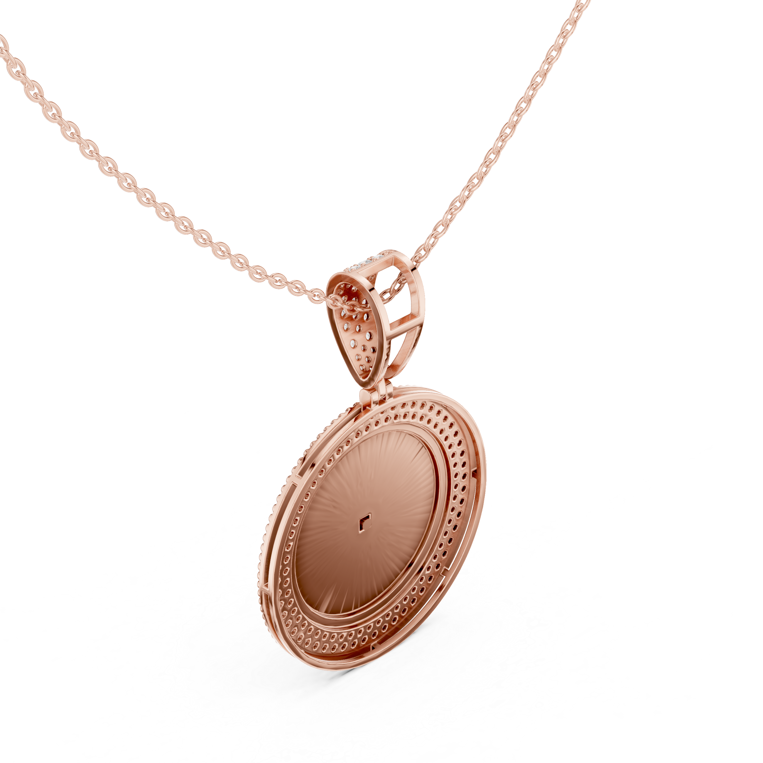 Sun Medusa Diamond Pendant
