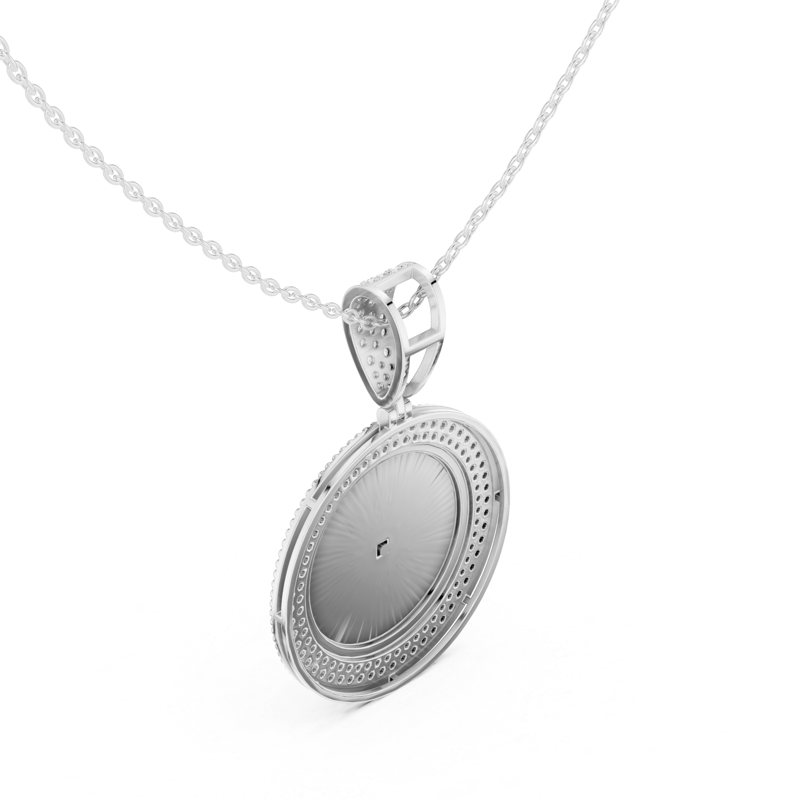Sun Medusa Diamond Pendant