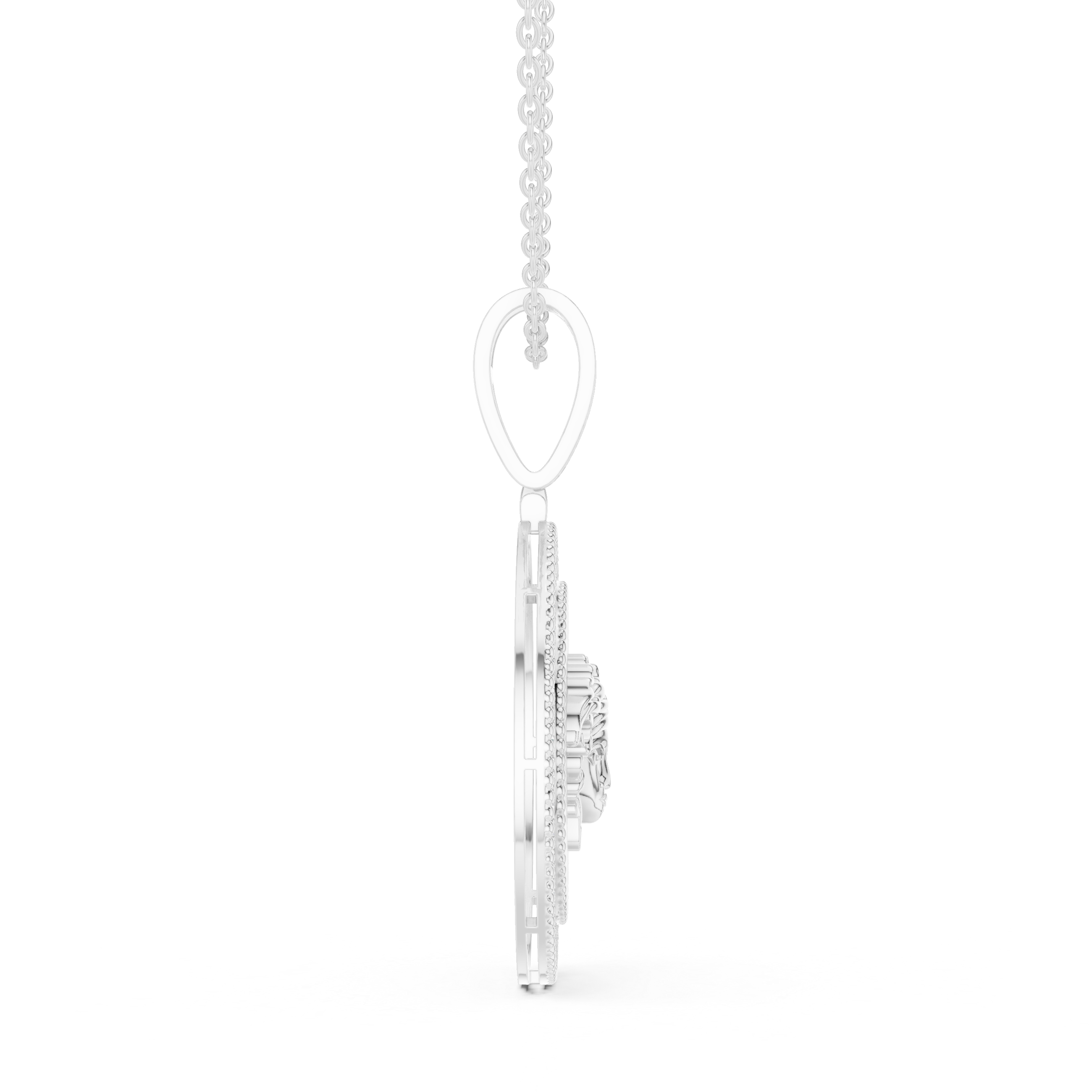 Sun Medusa Diamond Pendant