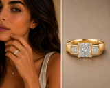 Trelisse Princess Cut Three Stone Diamond Ring