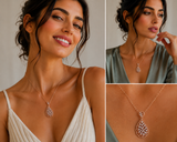 Leafdrop Water Drop Diamond Pendant
