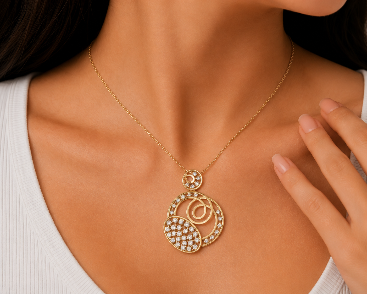 Florenza Orbit Diamond Pendant