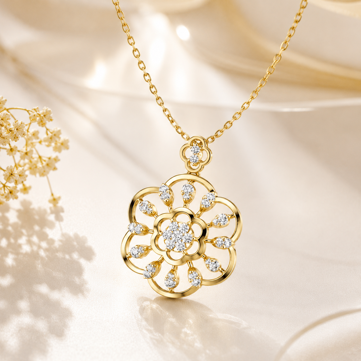 Floraglow Diamond Pendant