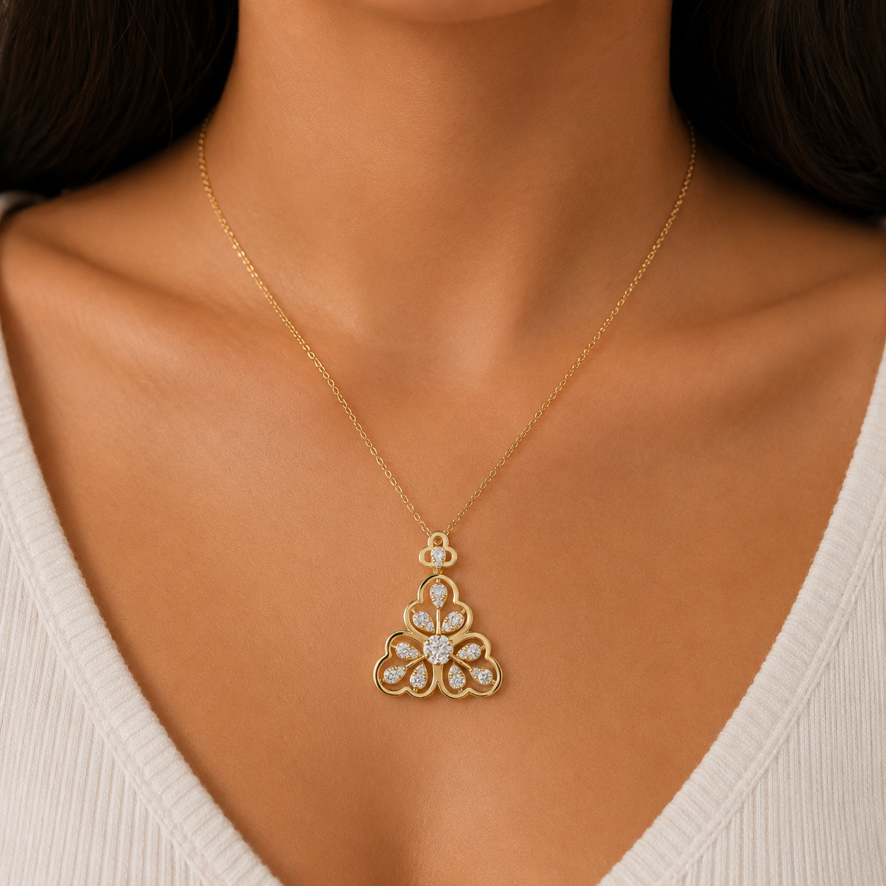 Trivana Bloom Diamond Pendant