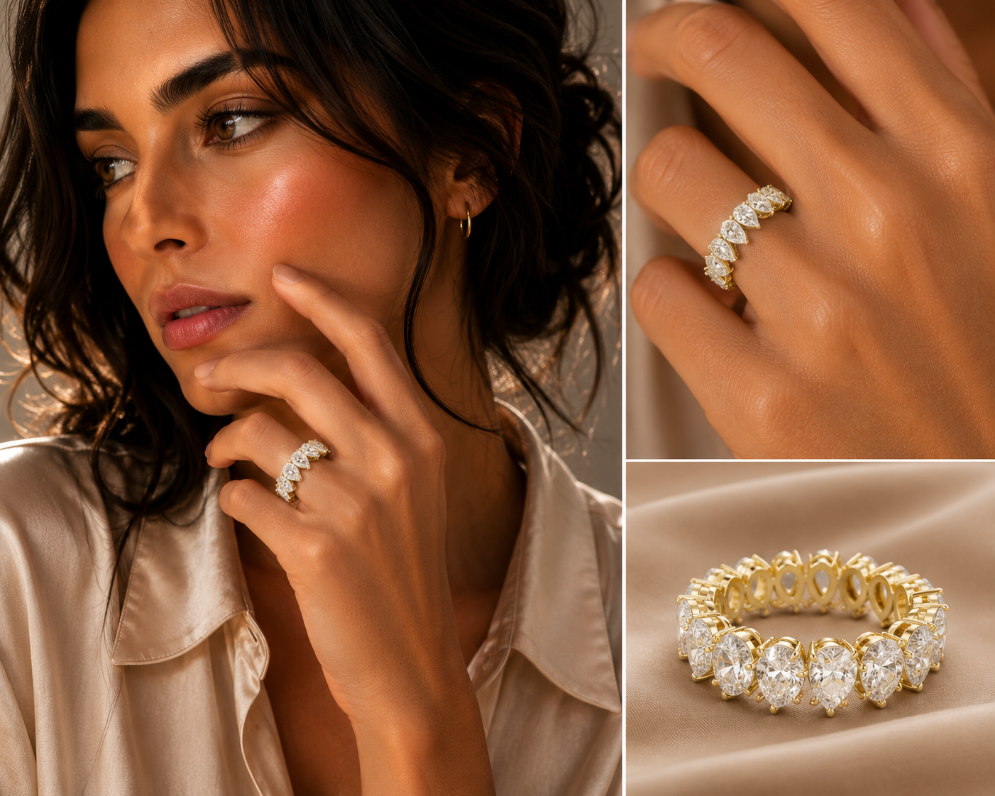 Pear Cut Eternity Ring