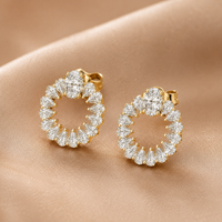 Oval & Pear Cut Diamond Earrings