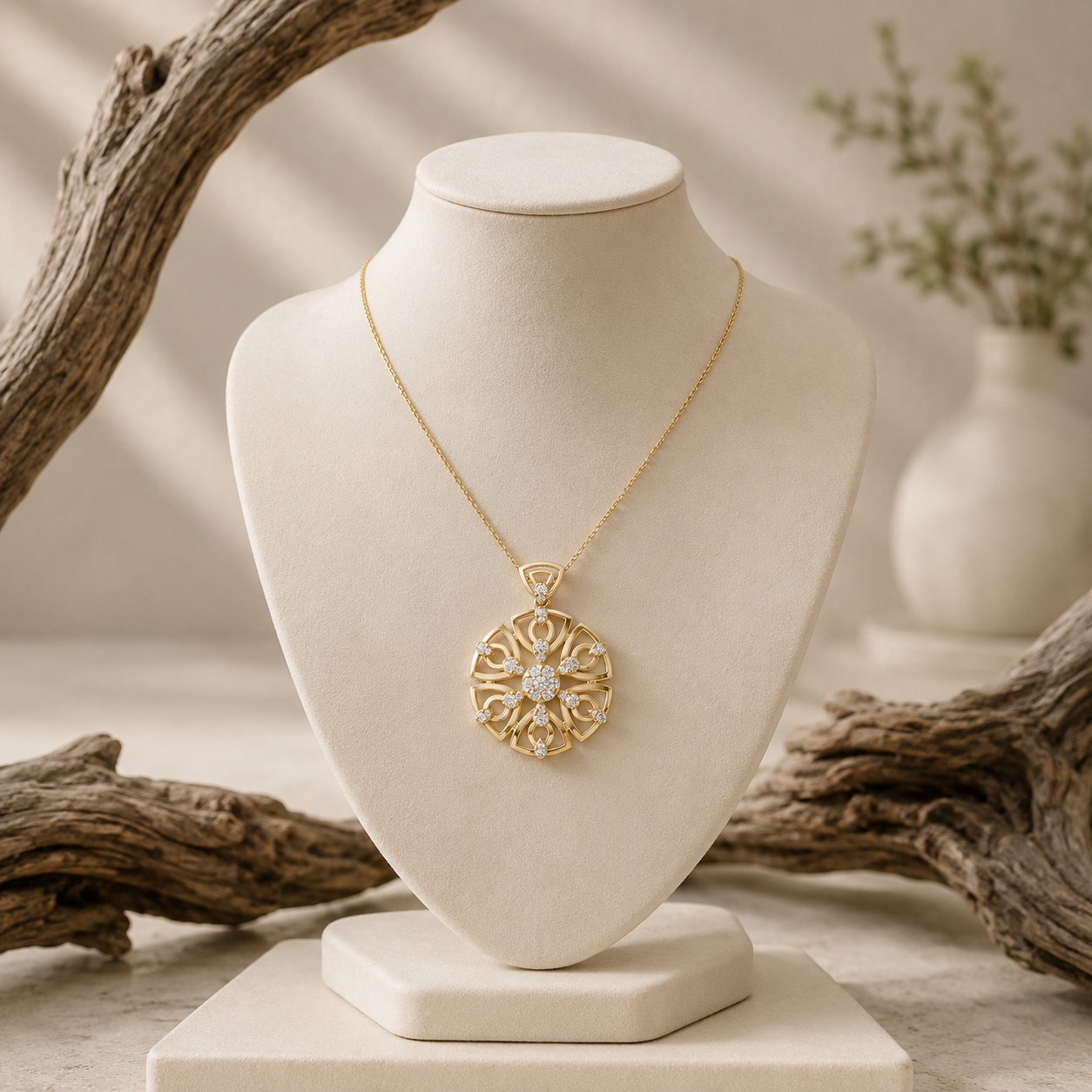 Roselith Diamond Pendant