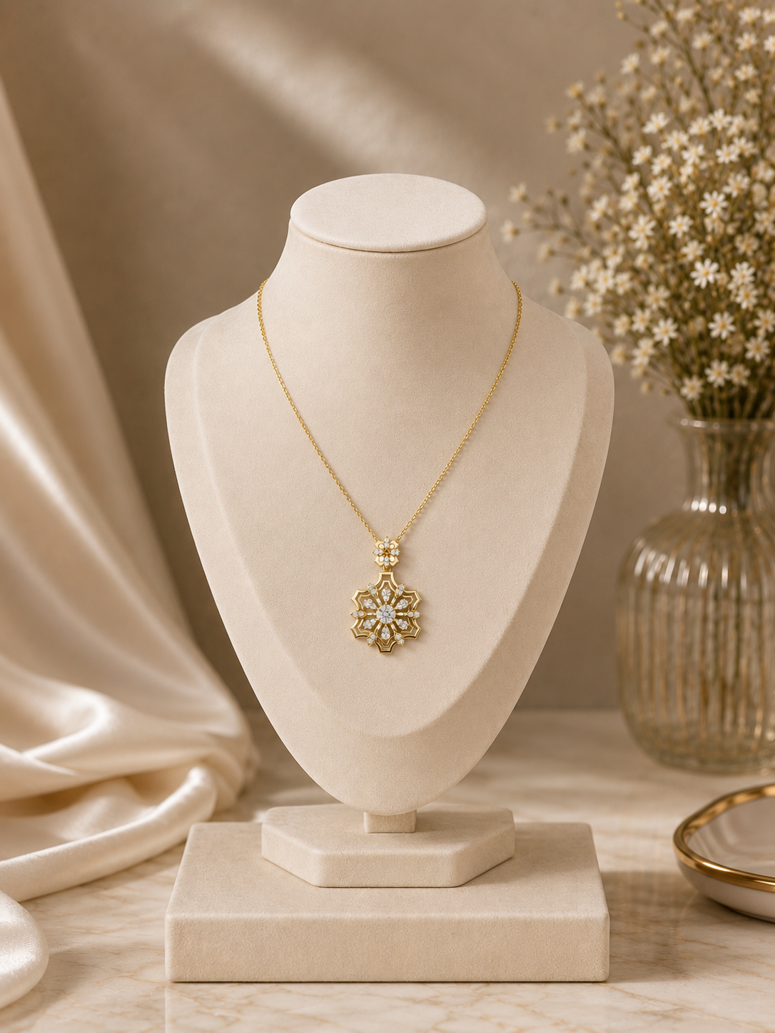 Hexaflora Diamond Pendant