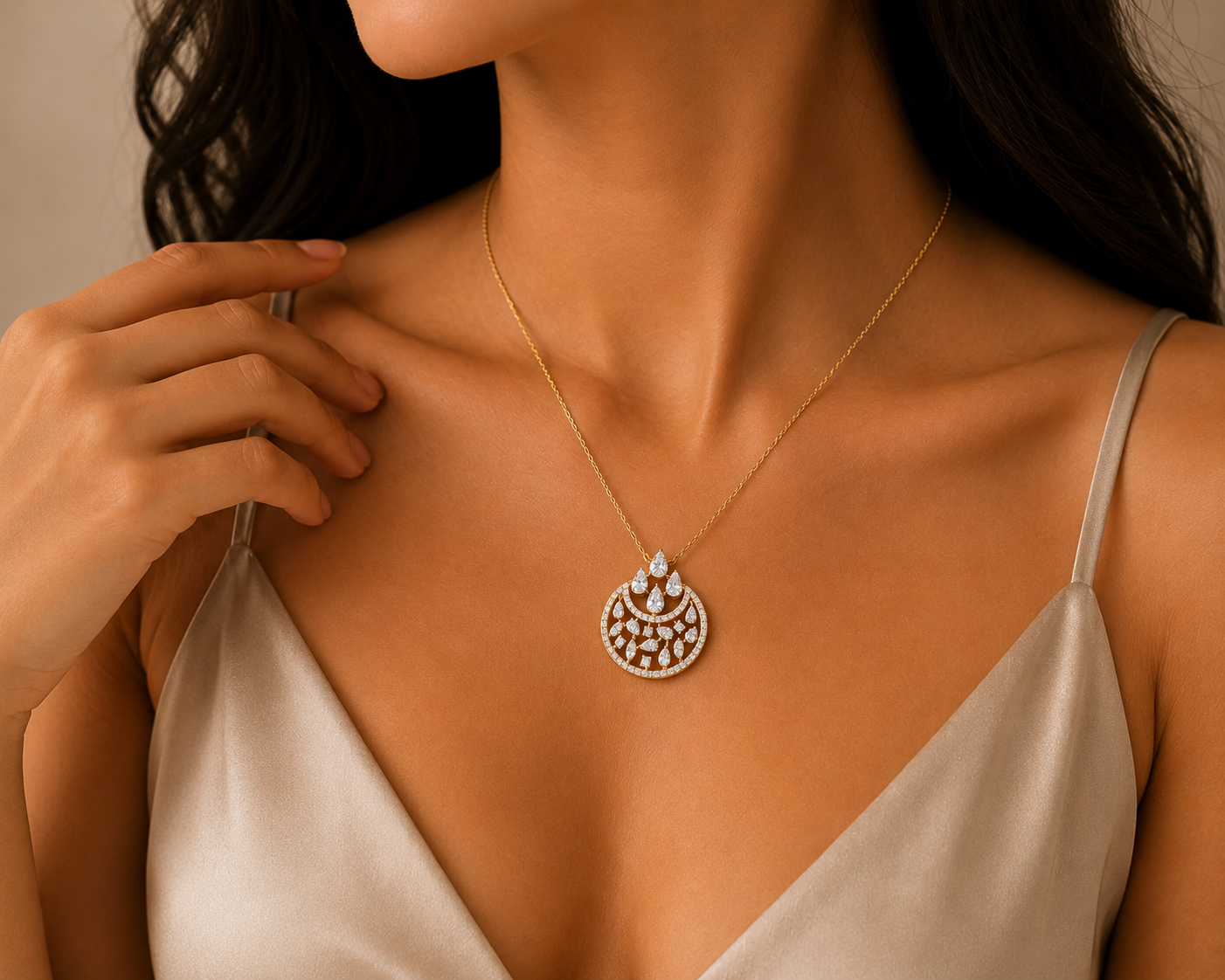 Moonlace Diamond Pendant