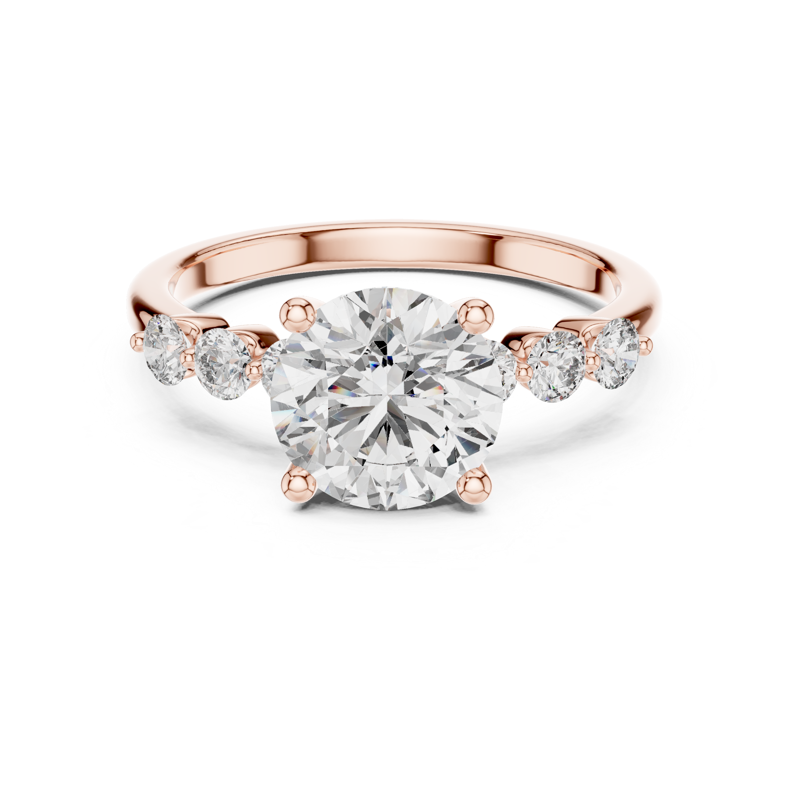 Elegant 7-Stone Diamond Engagement Ring