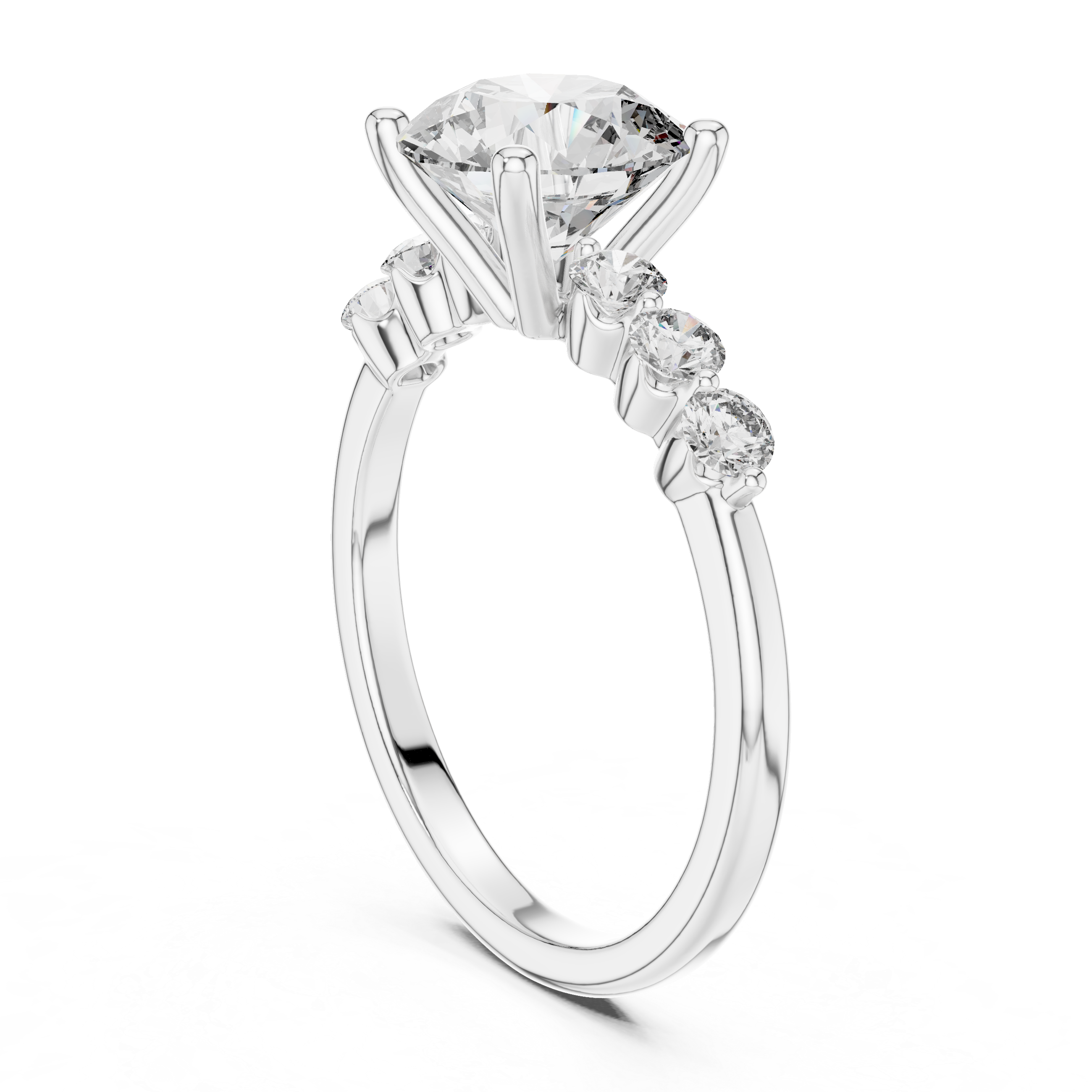 Elegant 7-Stone Diamond Engagement Ring
