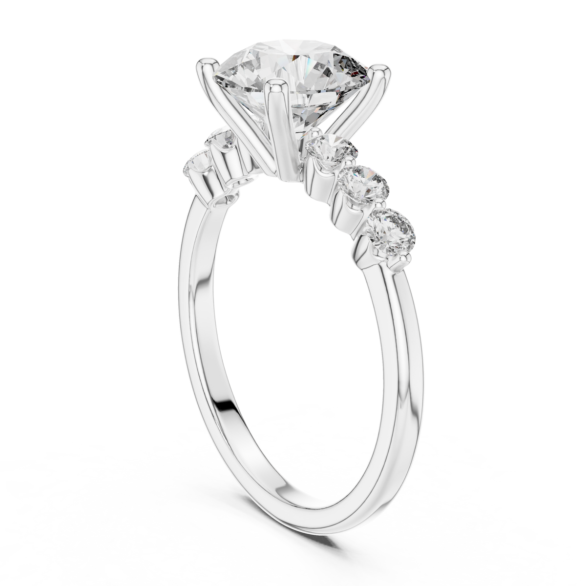 Elegant 7-Stone Diamond Engagement Ring