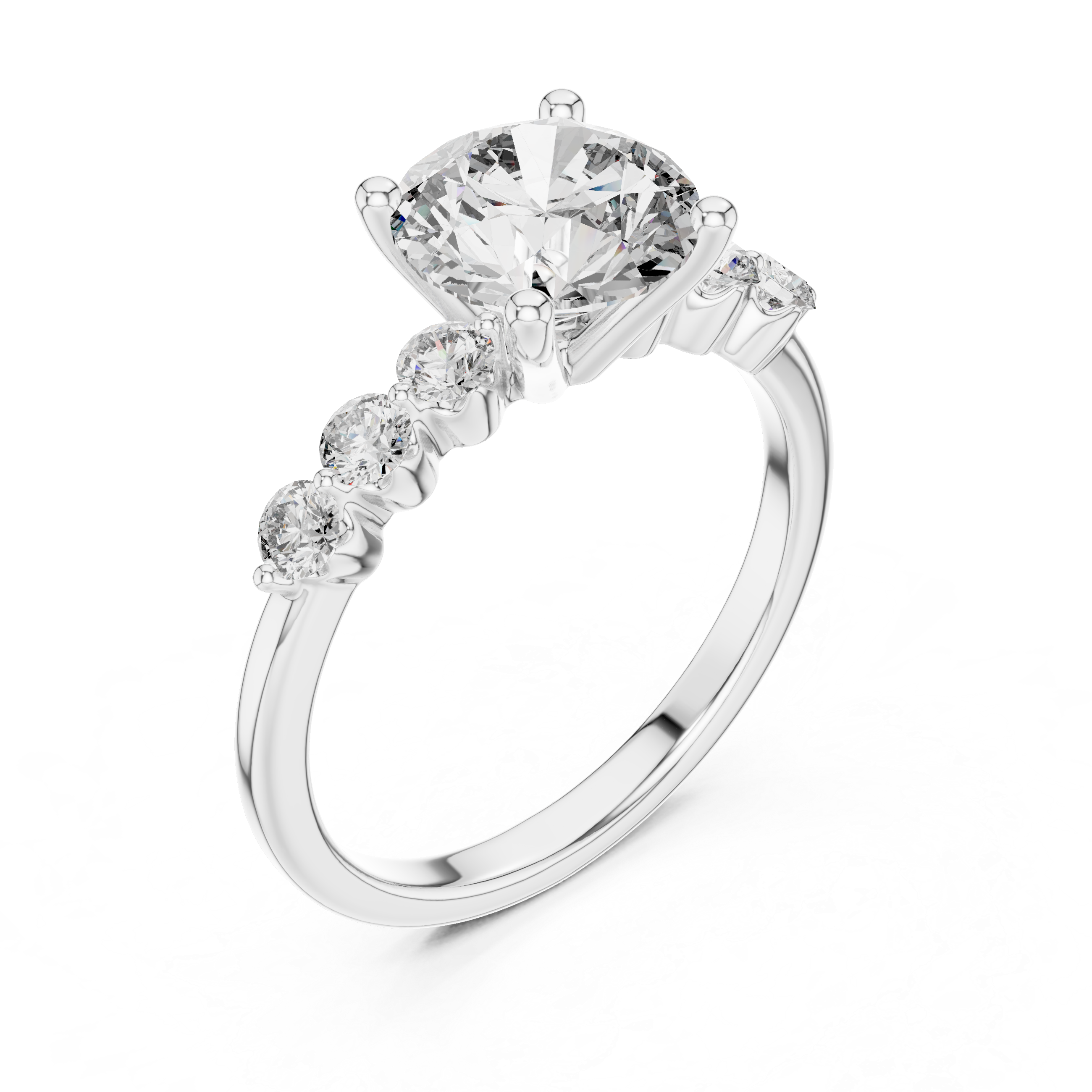 Elegant 7-Stone Diamond Engagement Ring