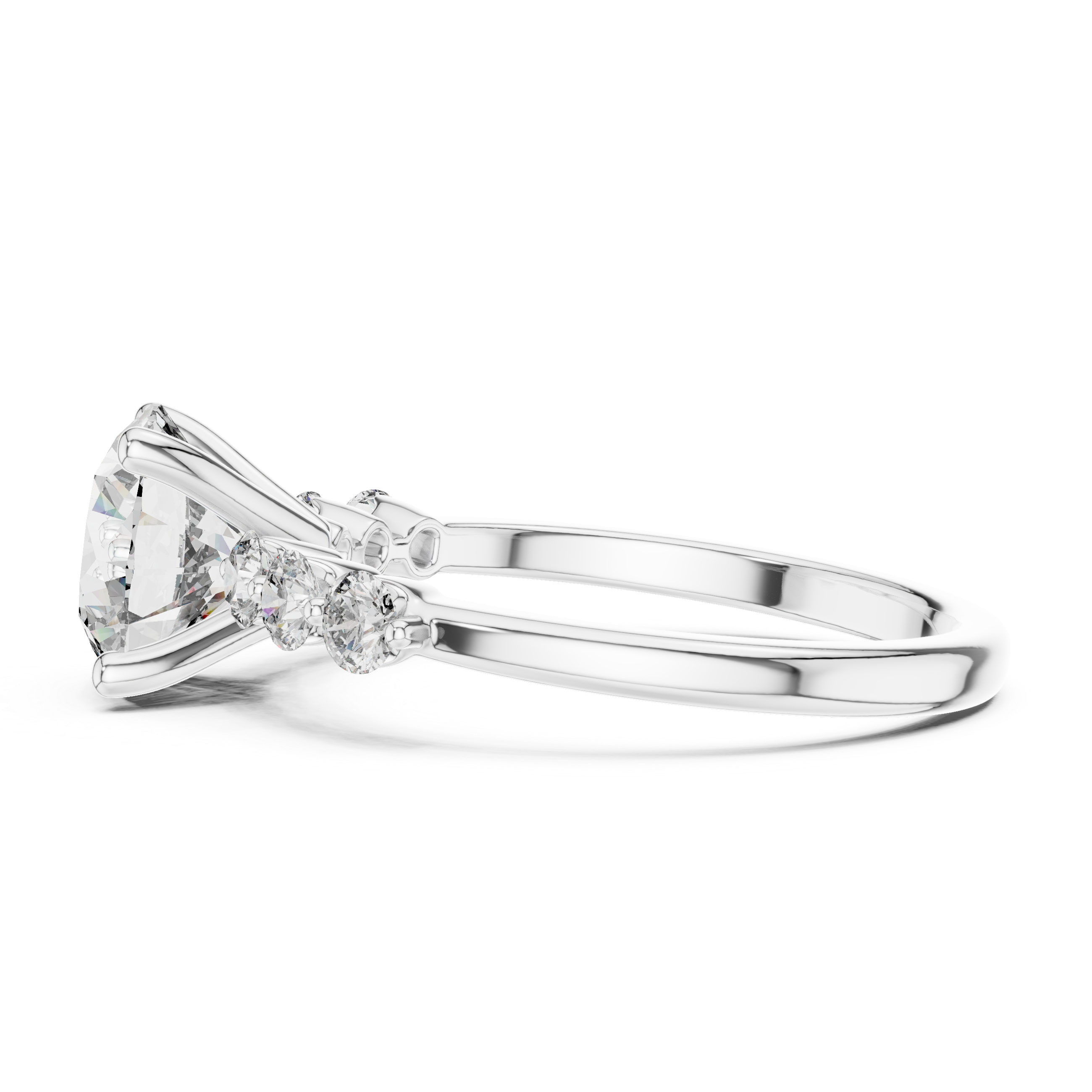 Elegant 7-Stone Diamond Engagement Ring