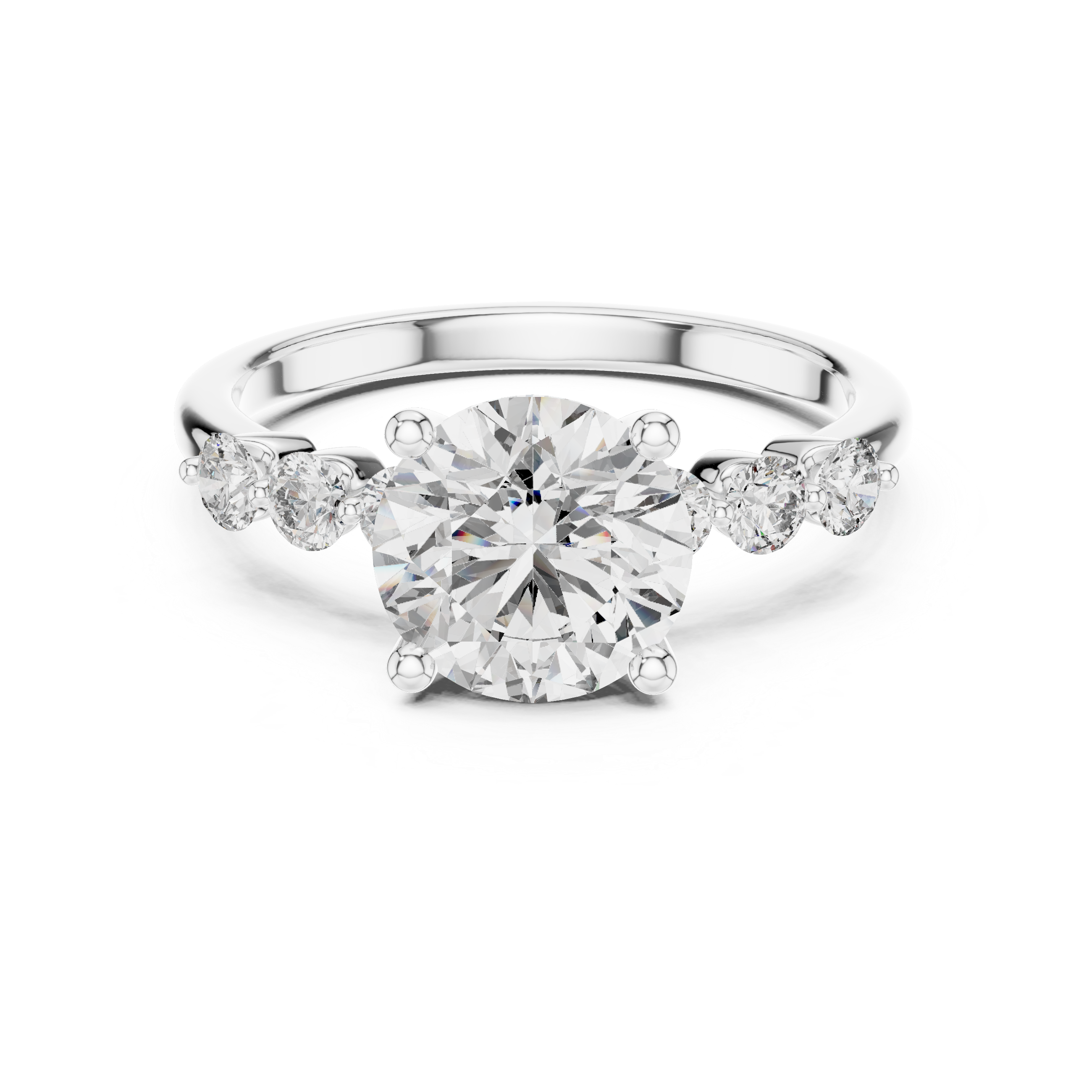 Elegant 7-Stone Diamond Engagement Ring