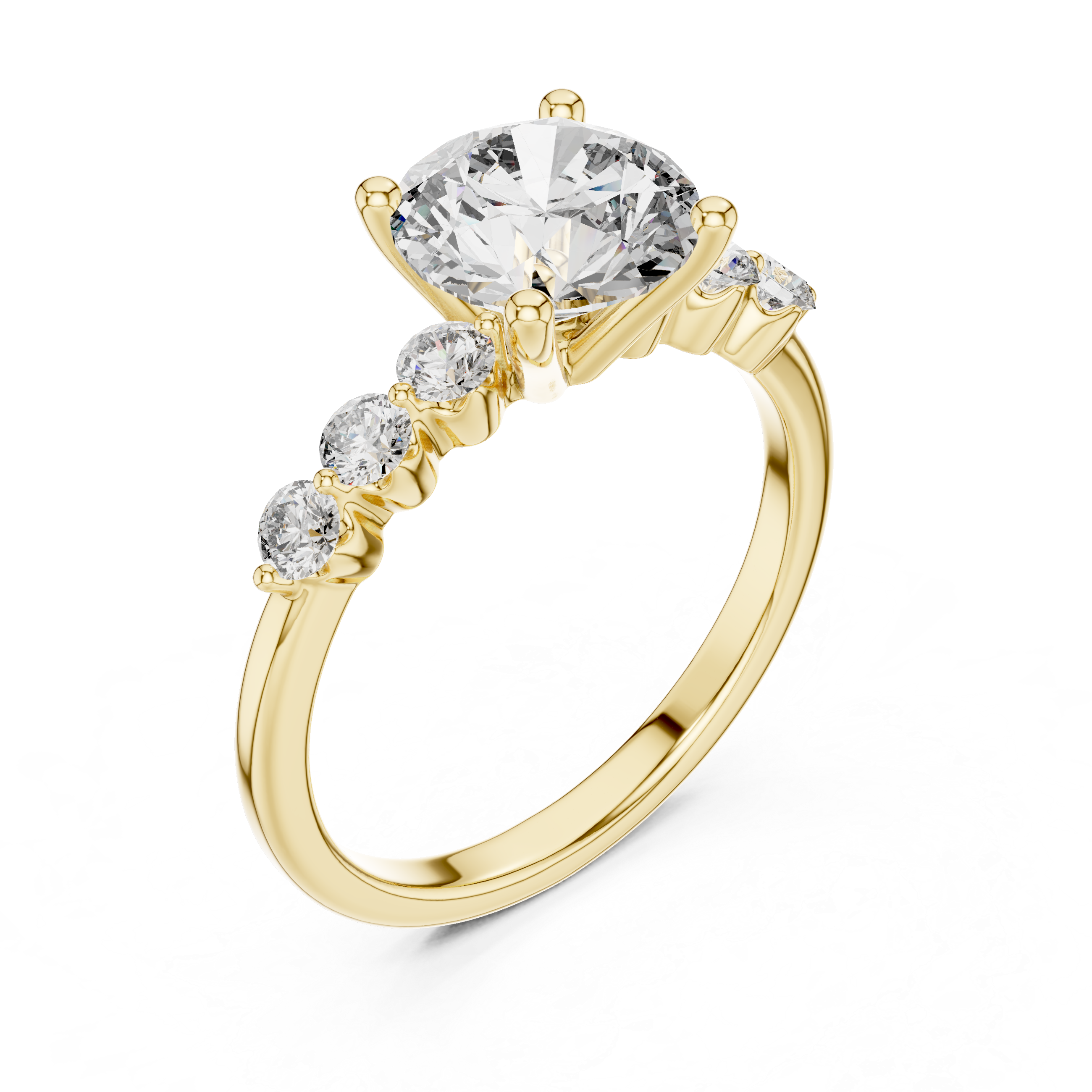 Elegant 7-Stone Diamond Engagement Ring