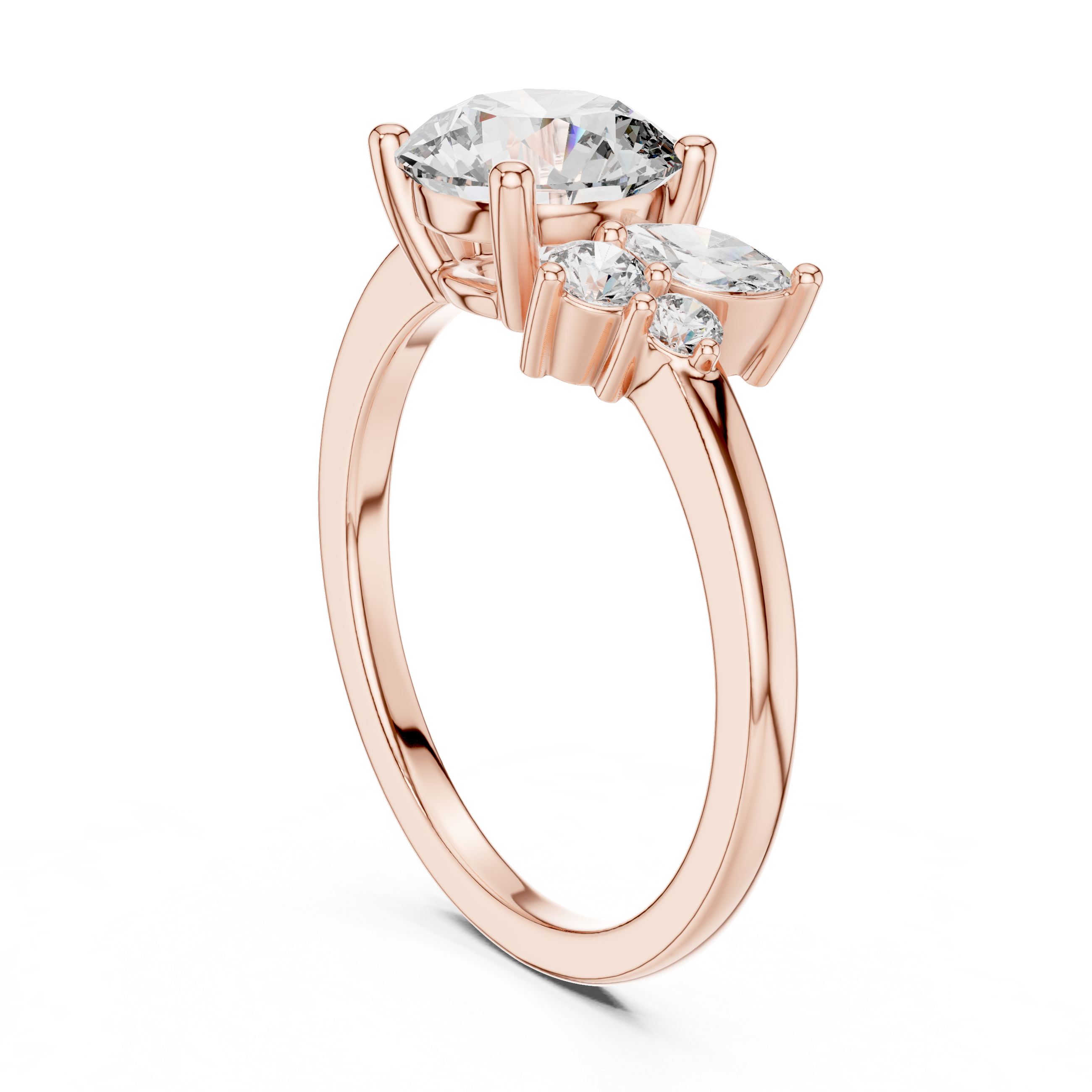 Celestique Round Cut Engagement Ring