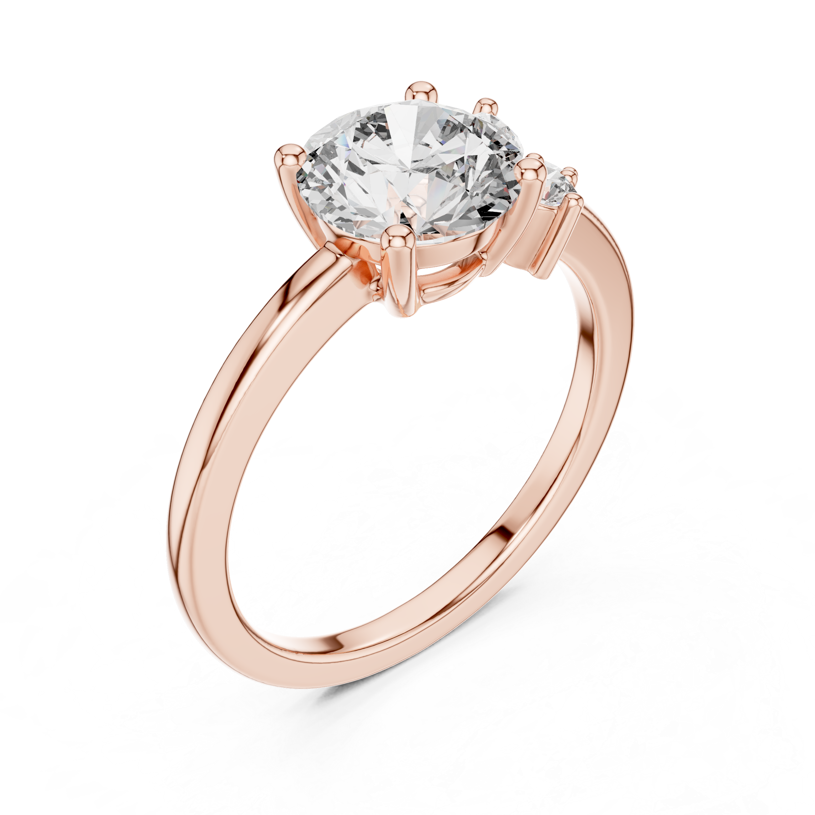 Celestique Round Cut Engagement Ring