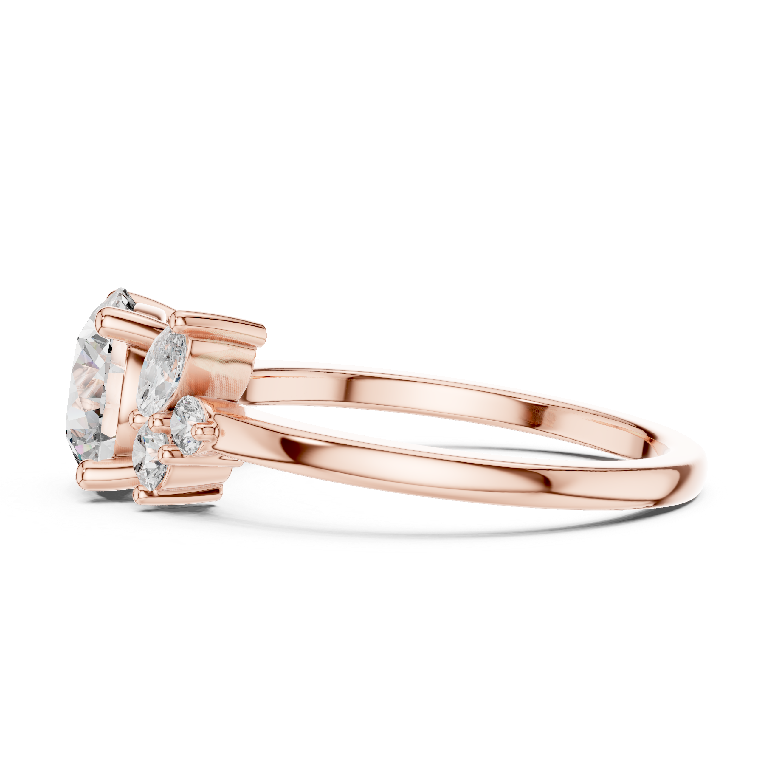 Celestique Round Cut Engagement Ring