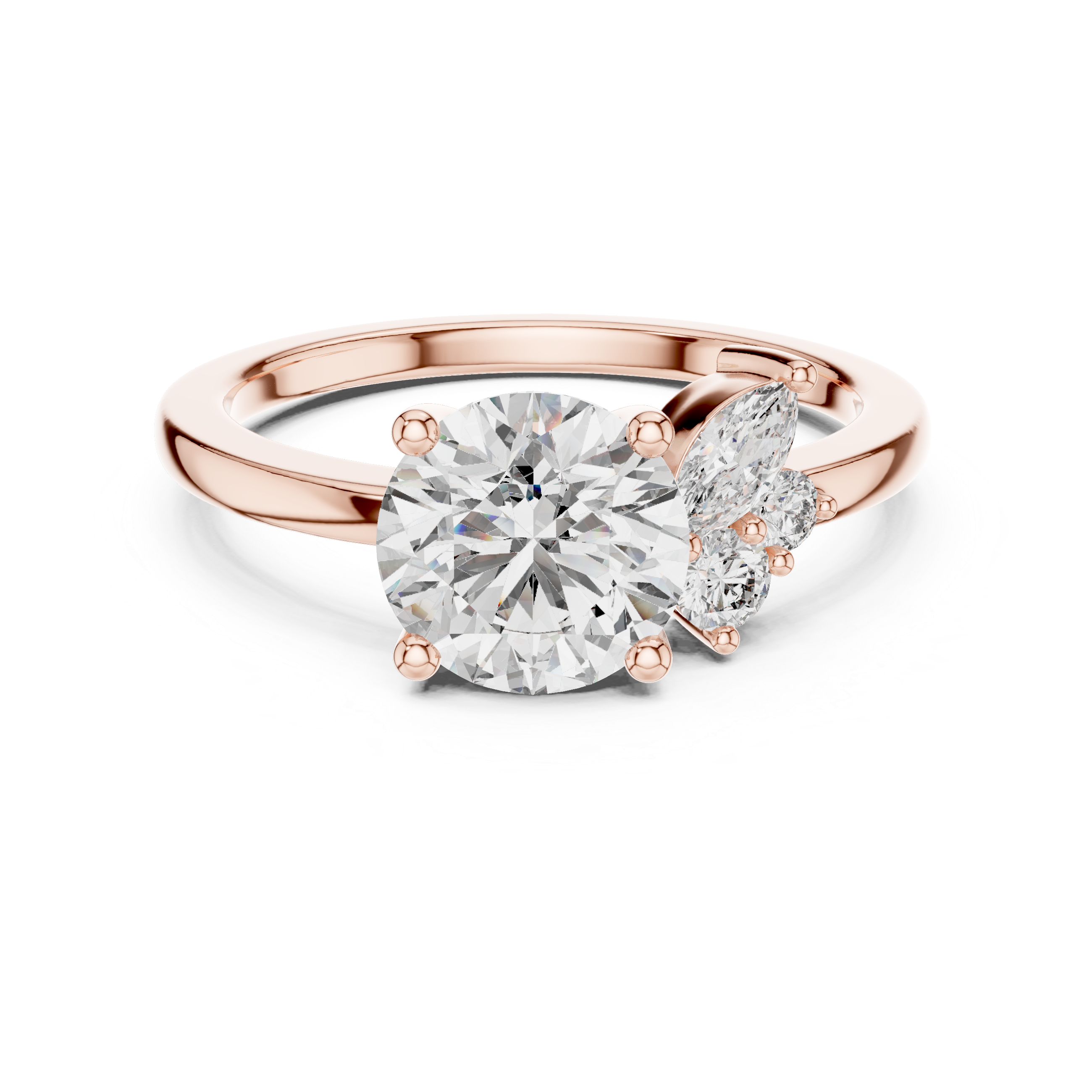 Celestique Round Cut Engagement Ring