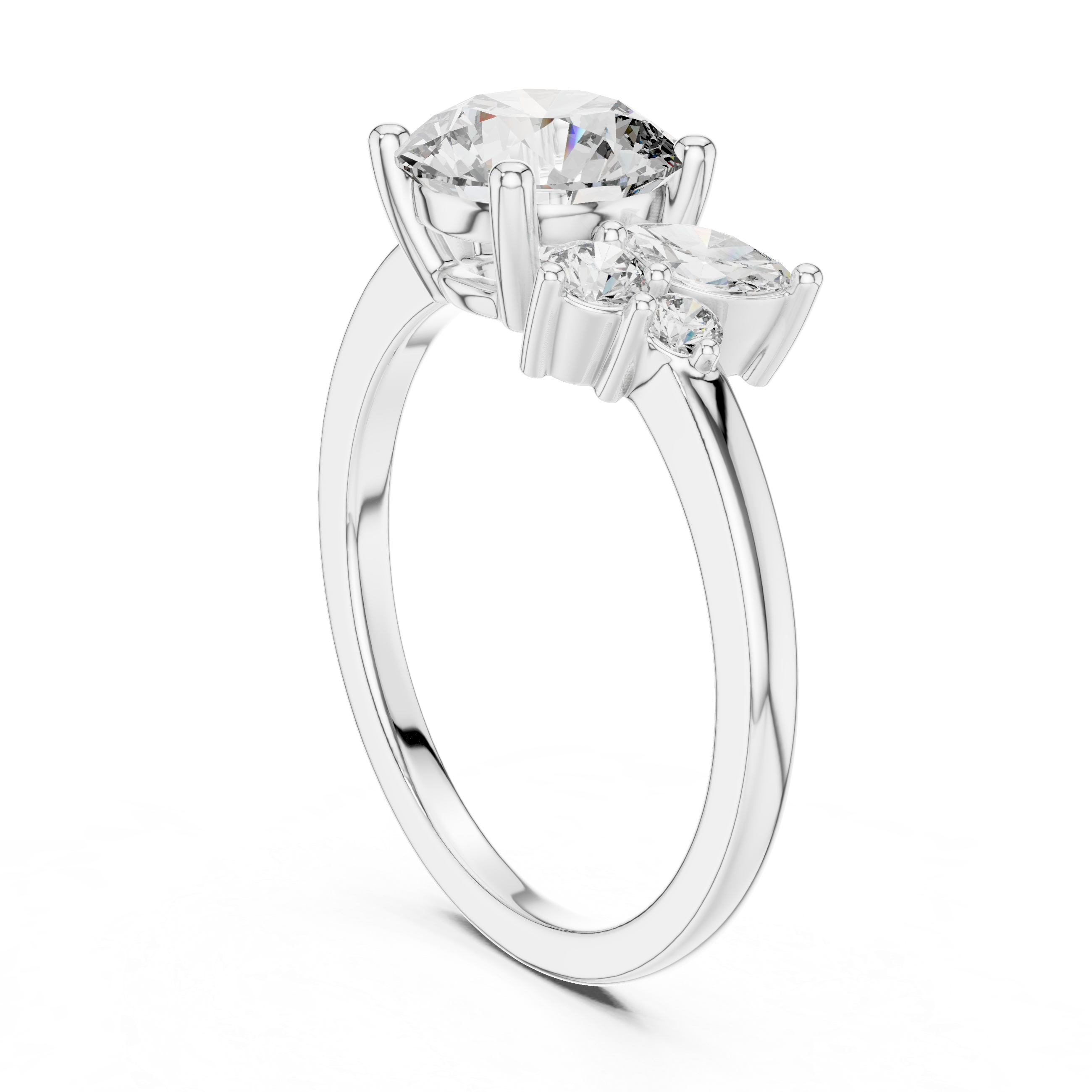 Celestique Round Cut Engagement Ring