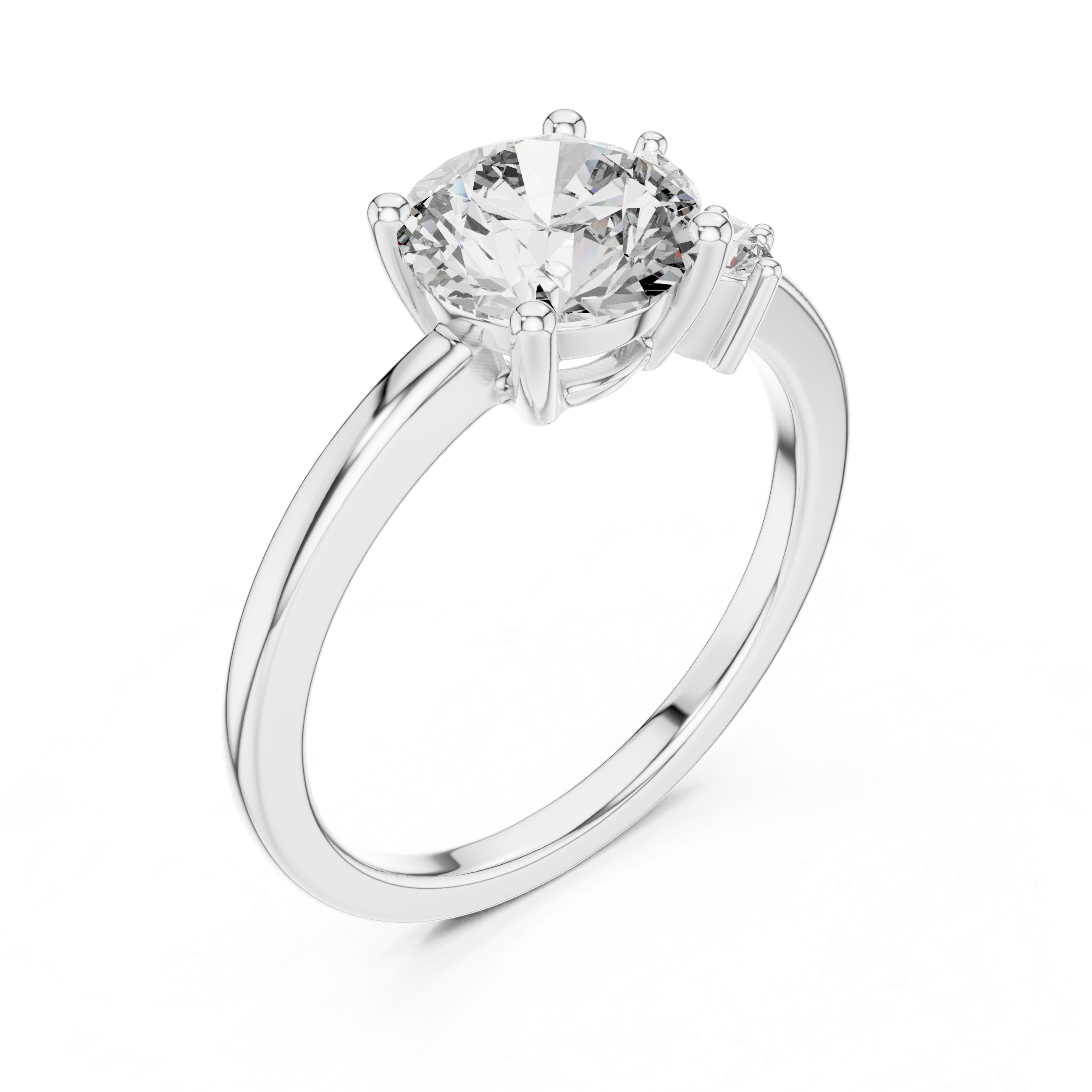 Celestique Round Cut Engagement Ring