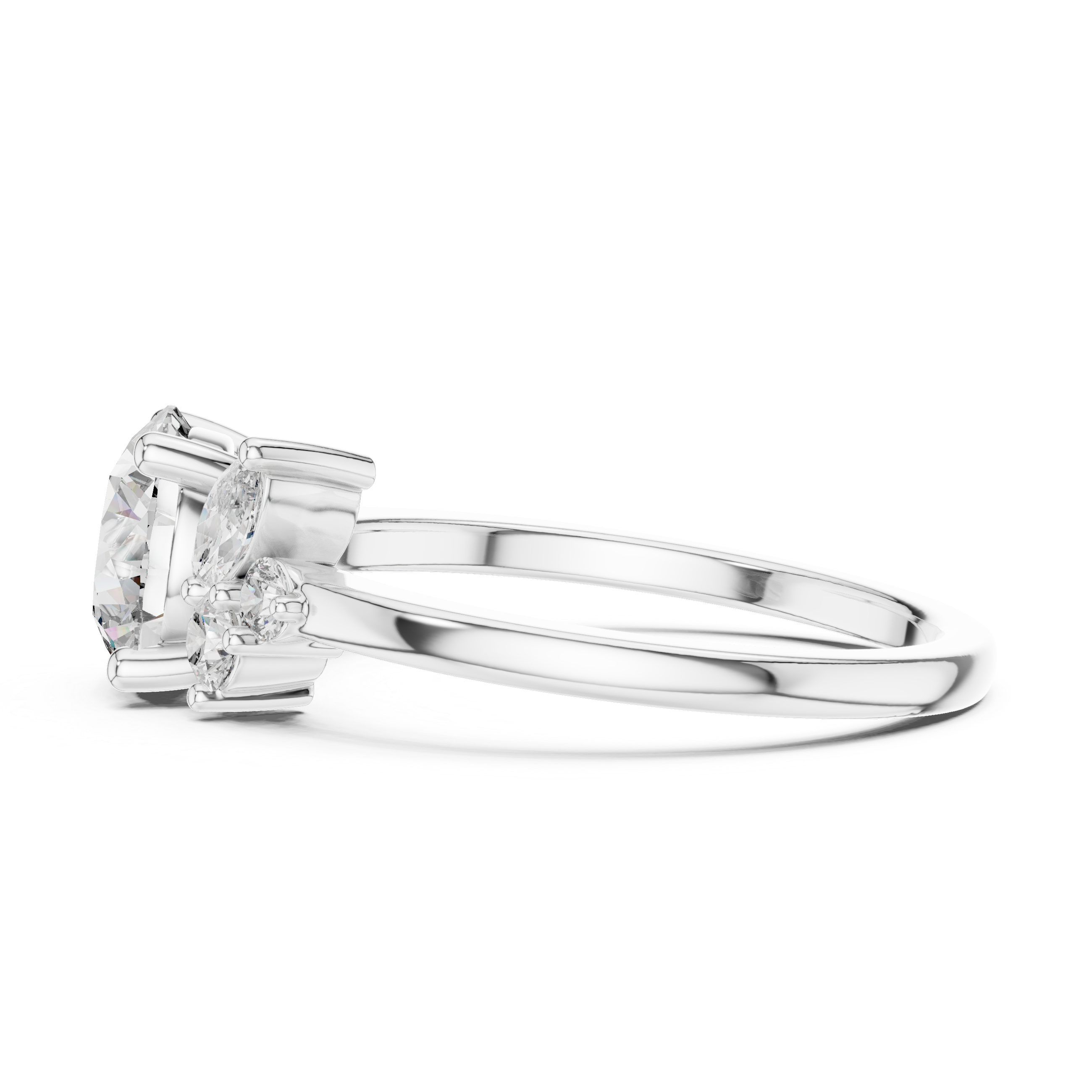 Celestique Round Cut Engagement Ring