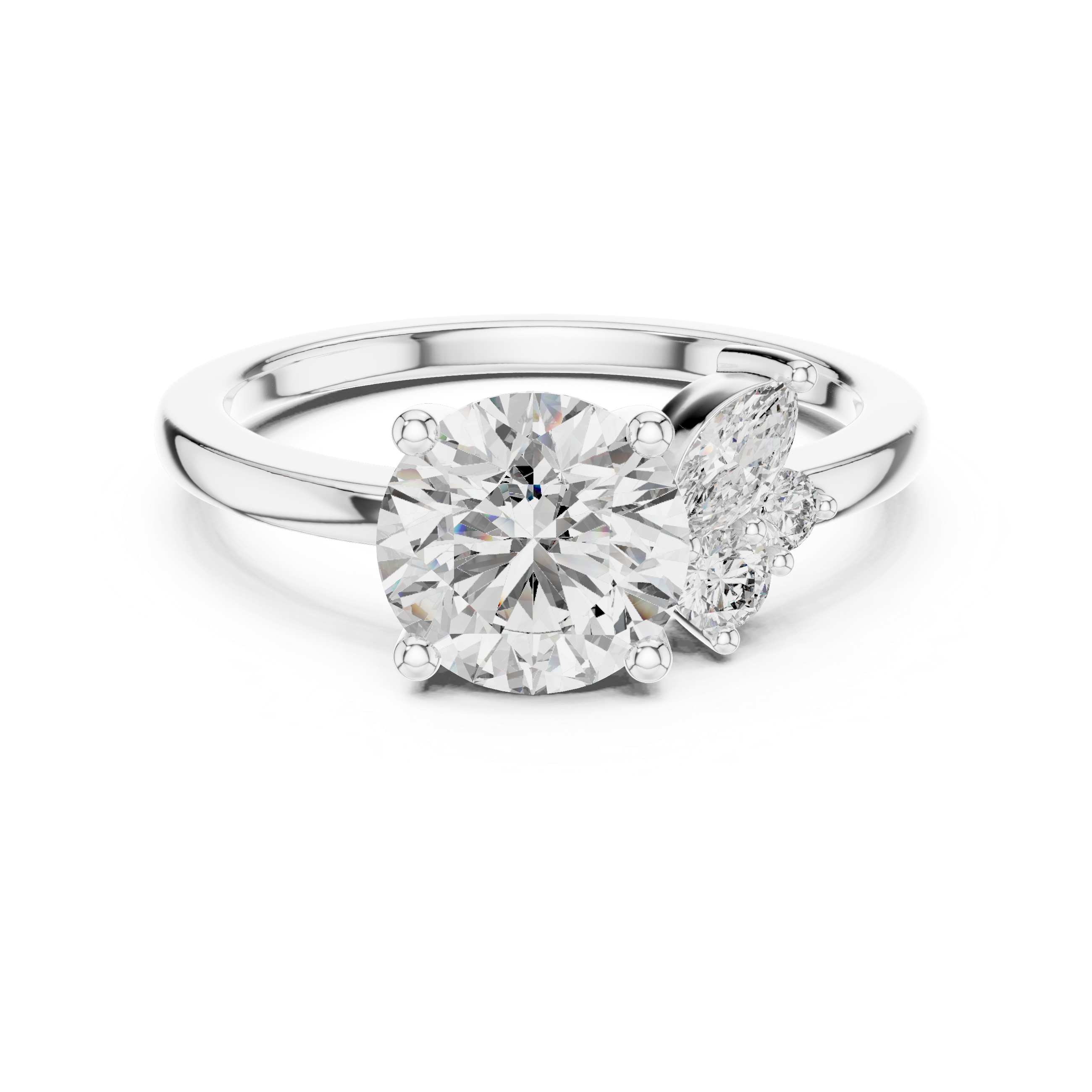 Celestique Round Cut Engagement Ring