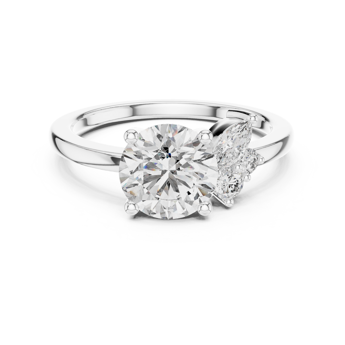 Celestique Round Cut Engagement Ring