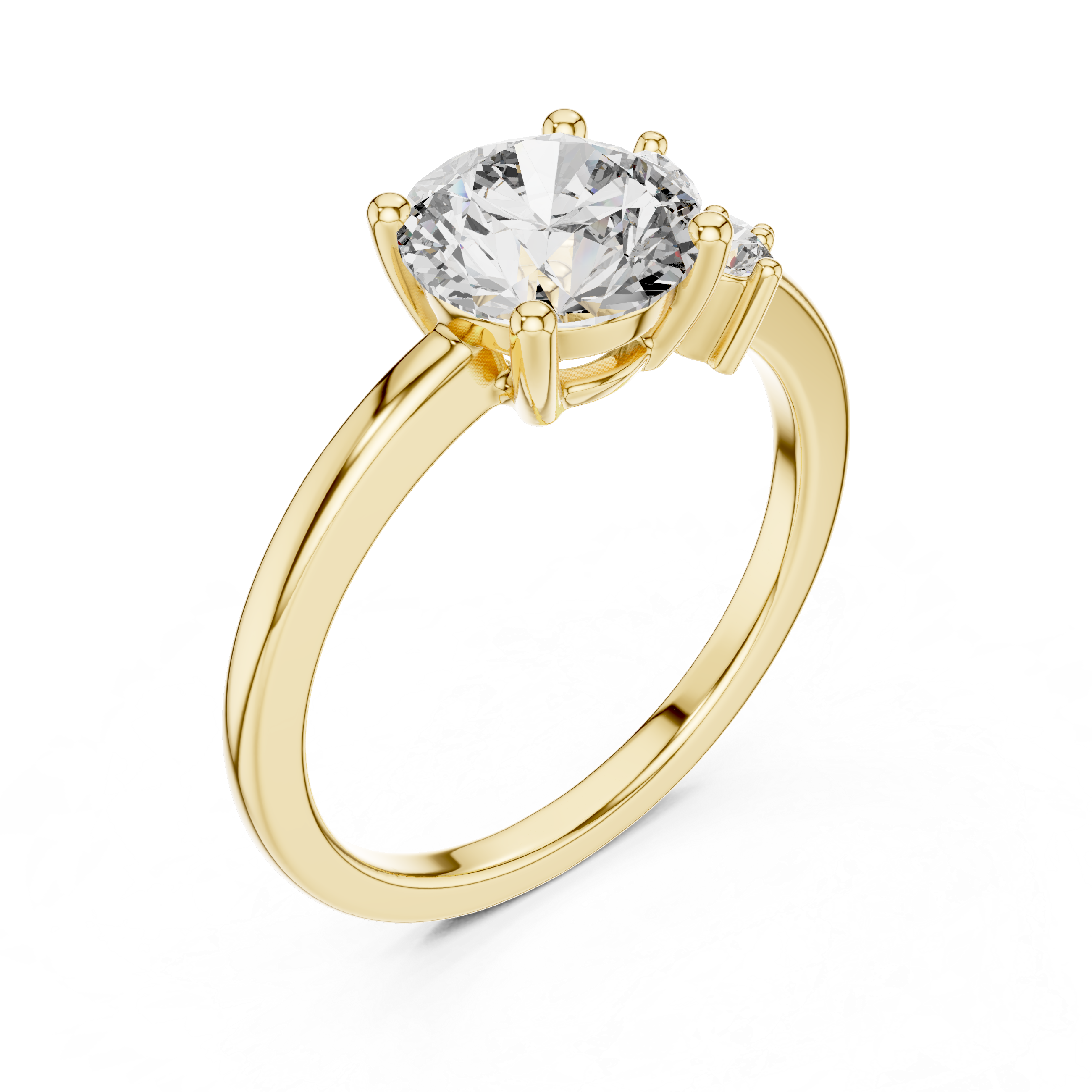 Celestique Round Cut Engagement Ring