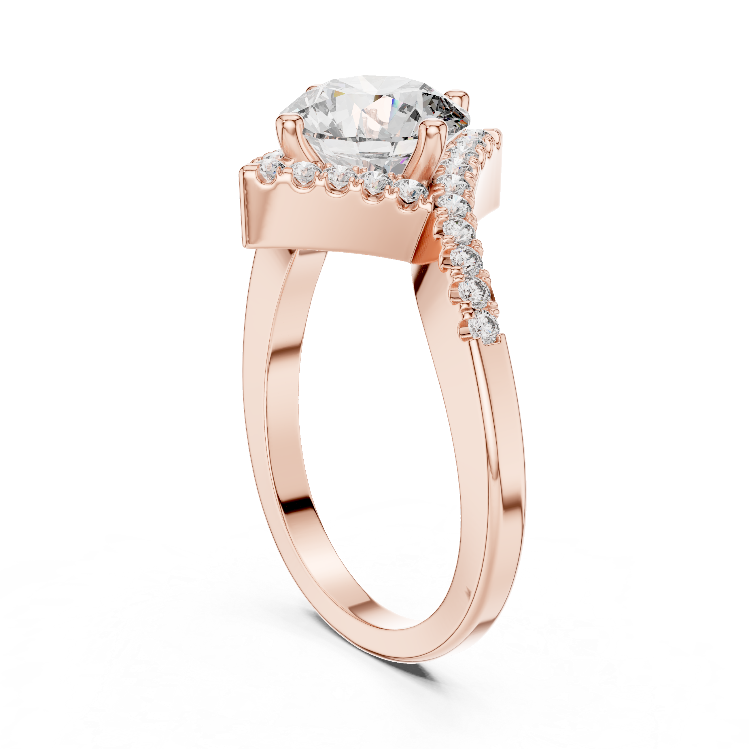 Swisha Pavé Diamond Engagement Ring