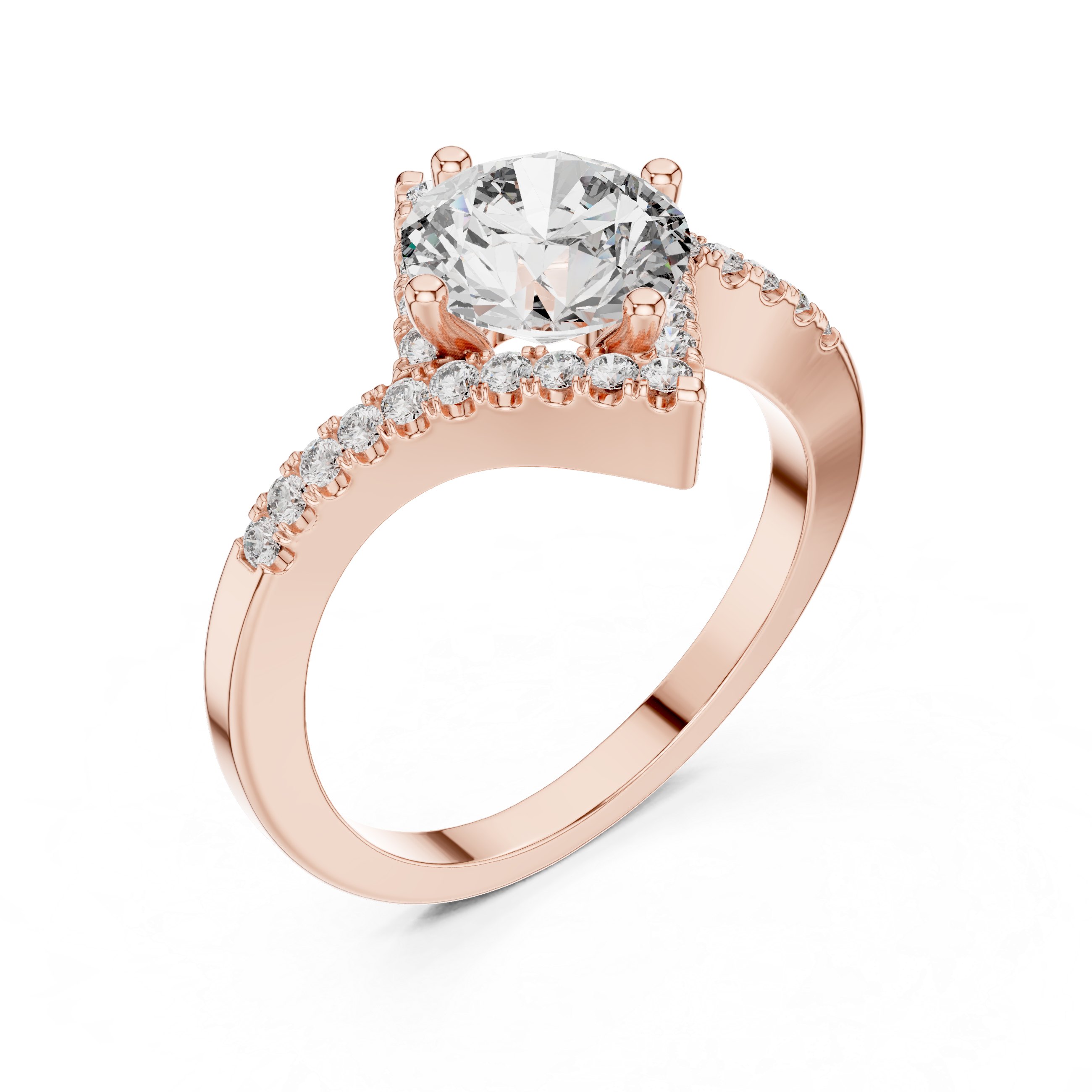 Swisha Pavé Diamond Engagement Ring